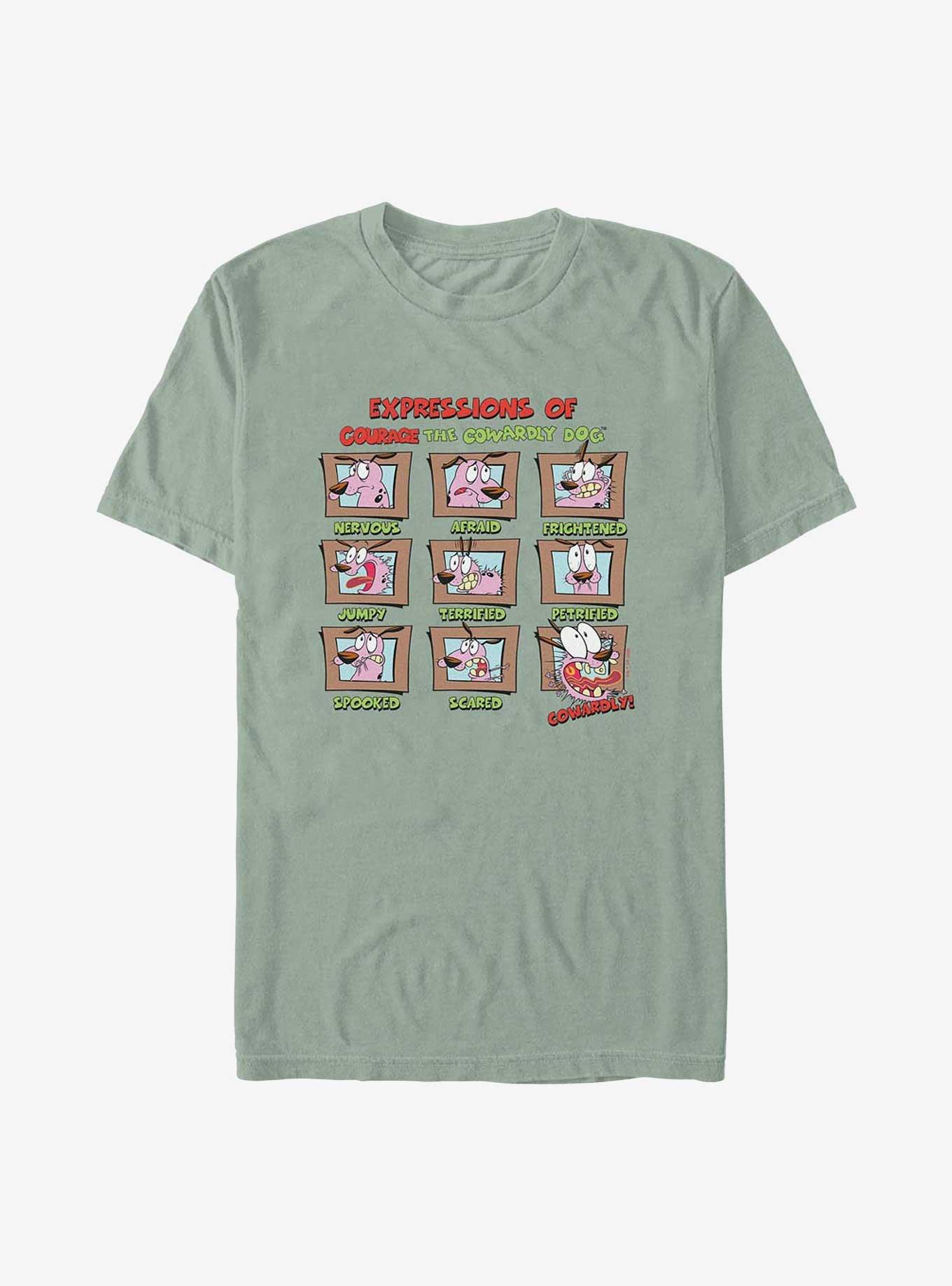 COMFORTCOLORS Courage the Cowardly Dog Cowardly Expressions Garment Dye T-Shirt