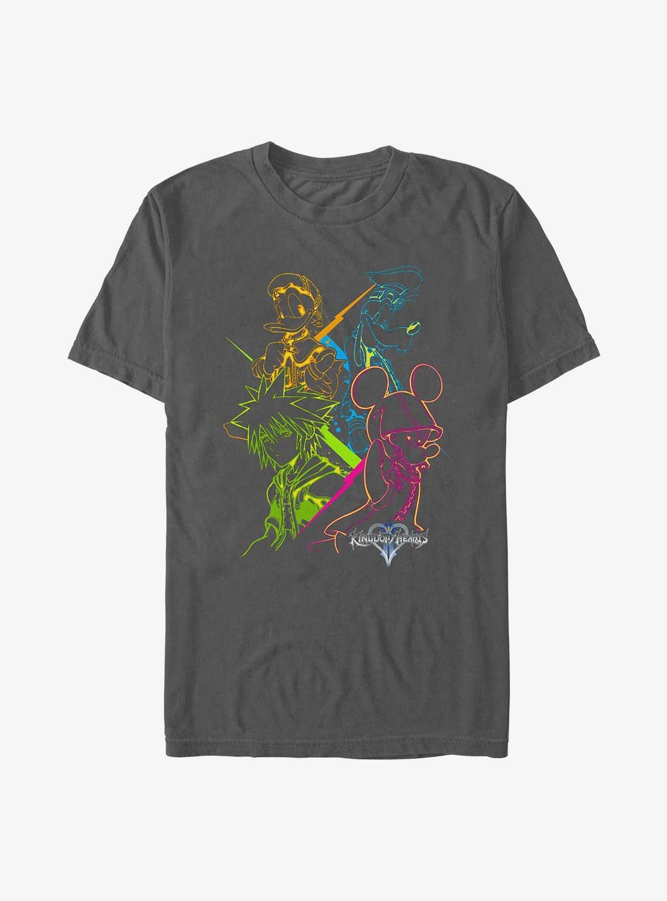 Disney Kingdom Hearts Kingdom Neon Color Garment Dye T-Shirt, PEPPER, hi-res