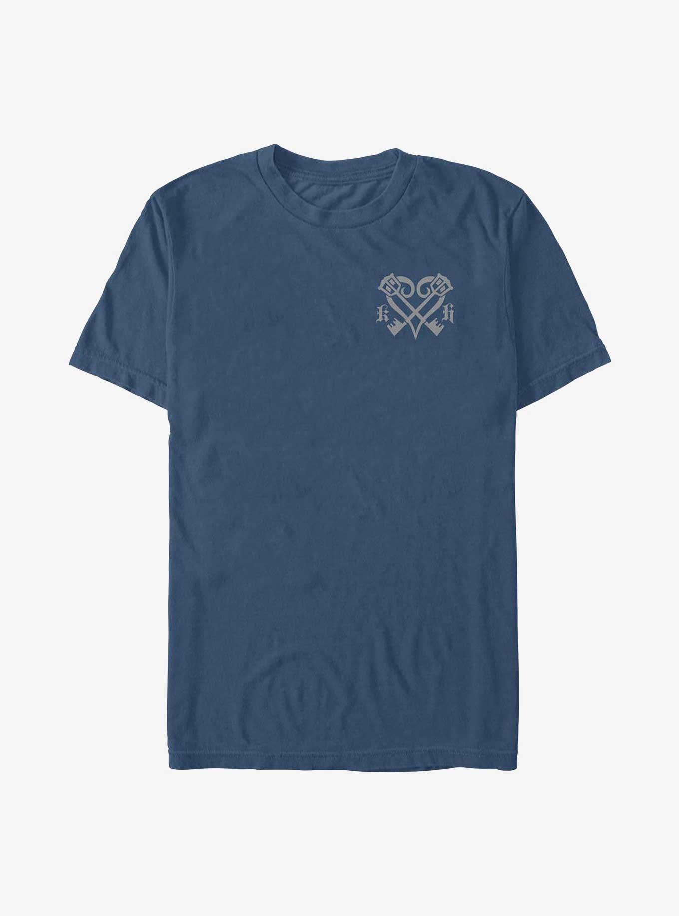 Disney Kingdom Hearts Kingdom Hearts Crest Garment Dye T-Shirt, MIDNIGHT, hi-res