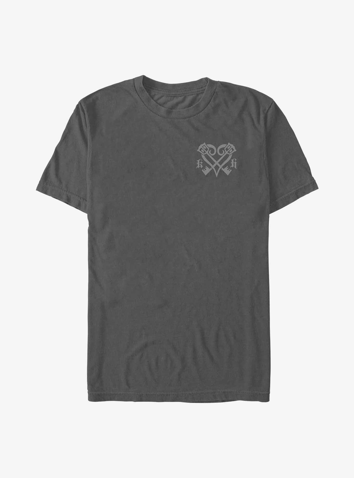 Disney Kingdom Hearts Kingdom Hearts Crest Garment Dye T-Shirt, PEPPER, hi-res