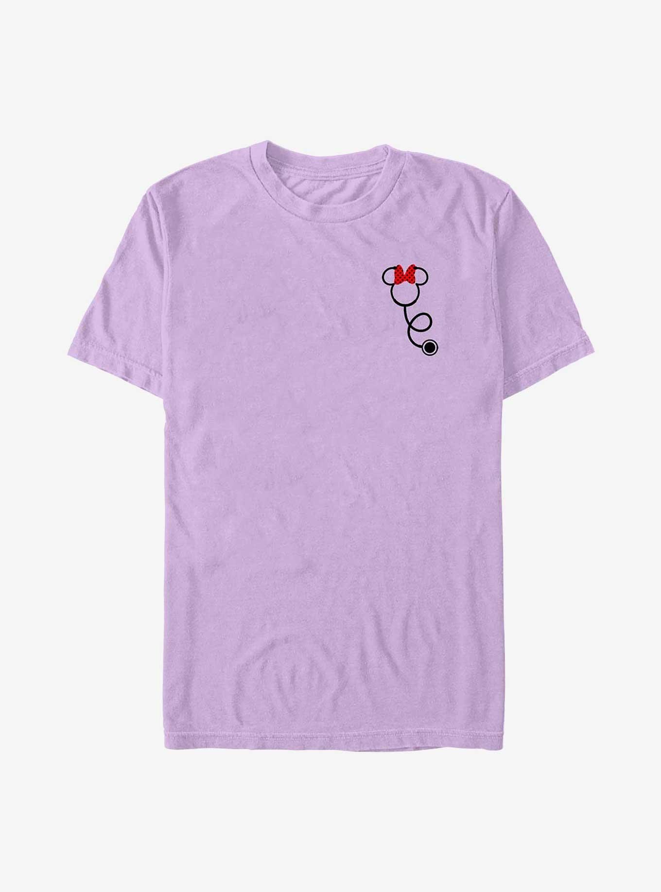 Disney Minnie Mouse Minnie Stethoscope Pocket Garment Dye T-Shirt, ORCHID, hi-res