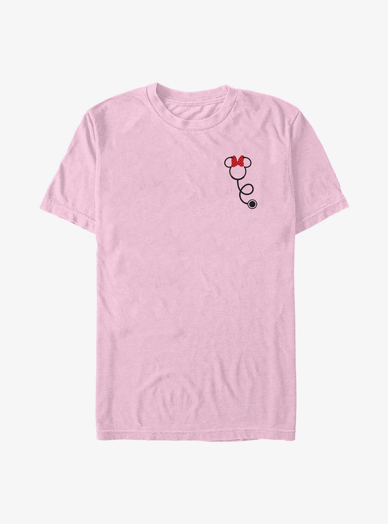 Disney Minnie Mouse Minnie Stethoscope Pocket Garment Dye T-Shirt, BLOSSOM, hi-res
