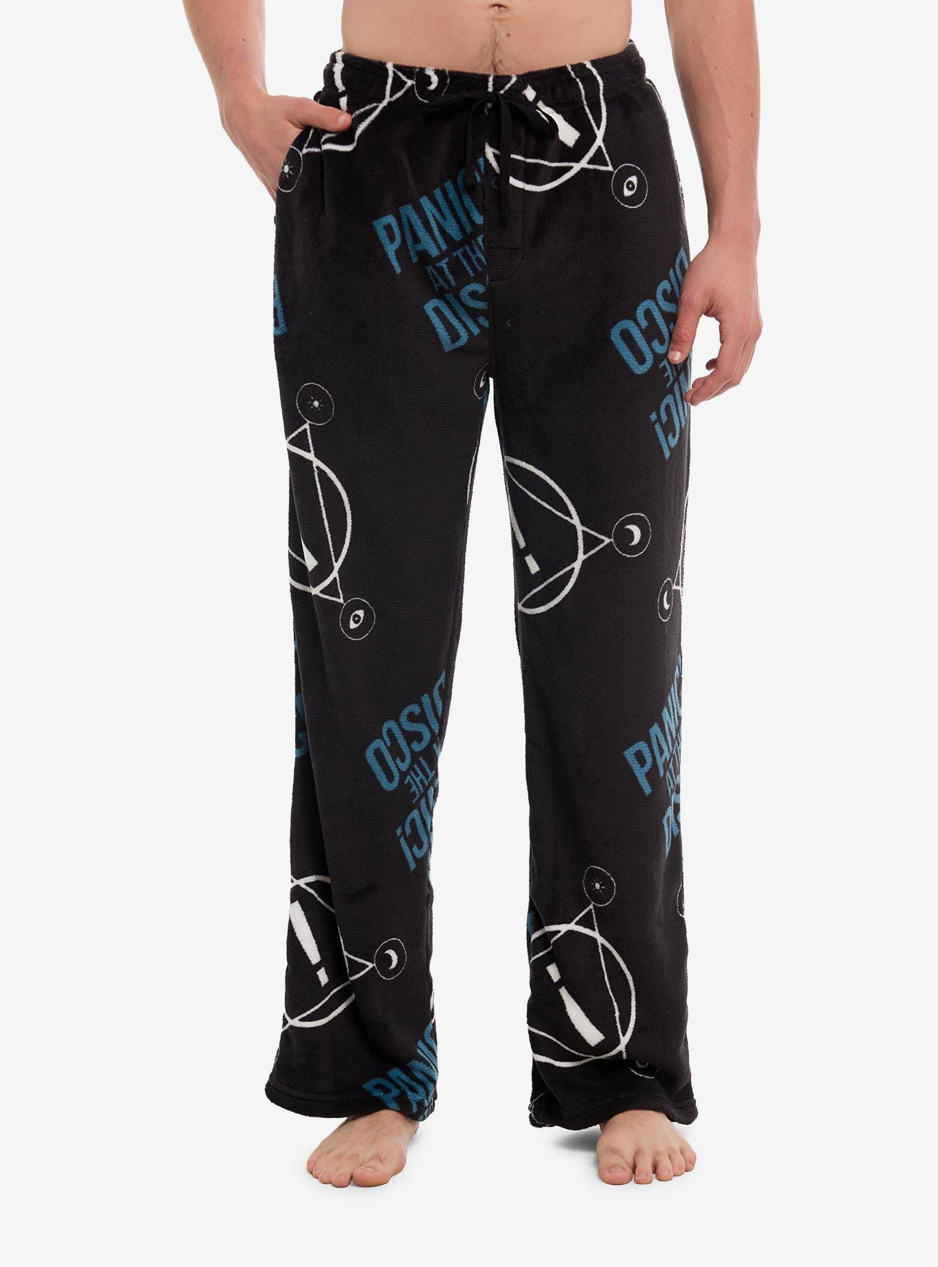 Panic! At The Disco Logo Fuzzy Pajama Pants, , hi-res