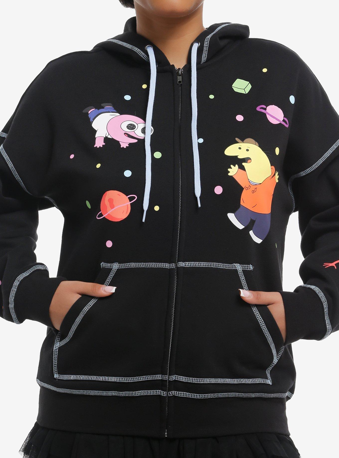 Smiling Friends Character Girls Oversized Hoodie, , hi-res