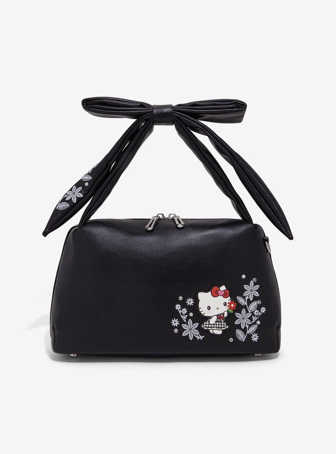 Sanrio Hello Kitty Houndstooth Floral Crossbody Bag - BoXLunch Exclusive, , hi-res