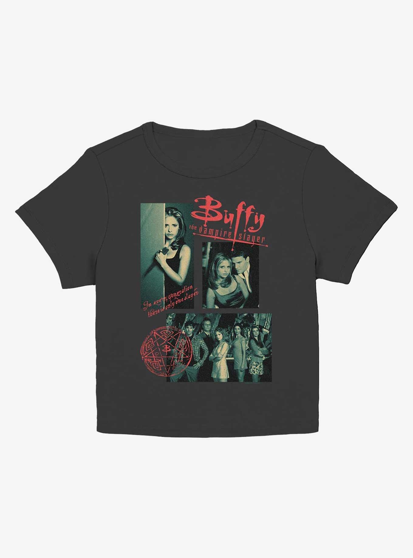 Buffy The Vampire Slayer Multi Image Girls Baby T-Shirt, BLACK, hi-res