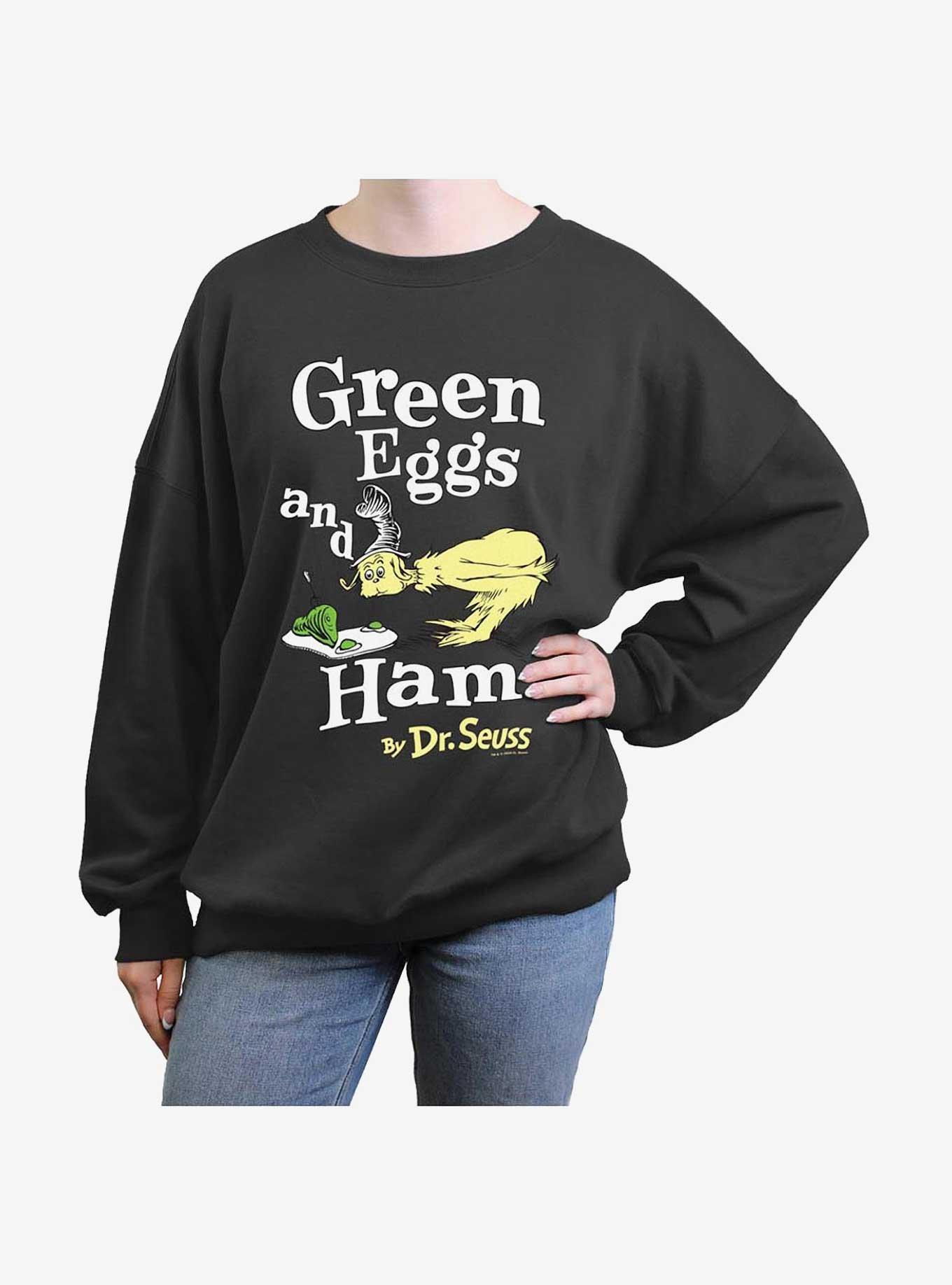 Dr. Seuss Green Eggs And Ham Girls Oversized Sweatshirt, , hi-res