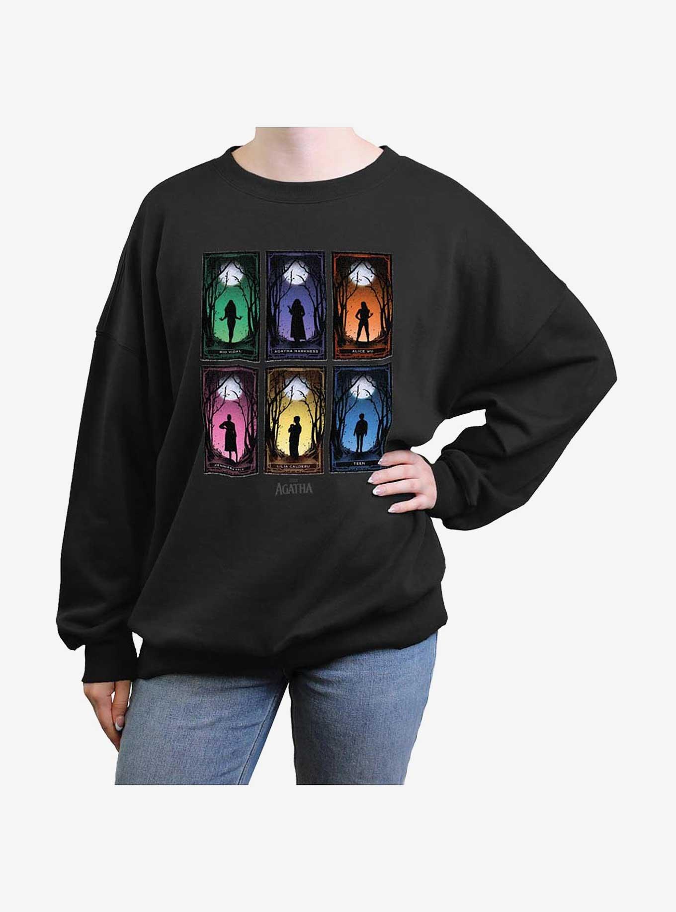 Marvel Agatha Cards Girls Oversized Sweatshirt