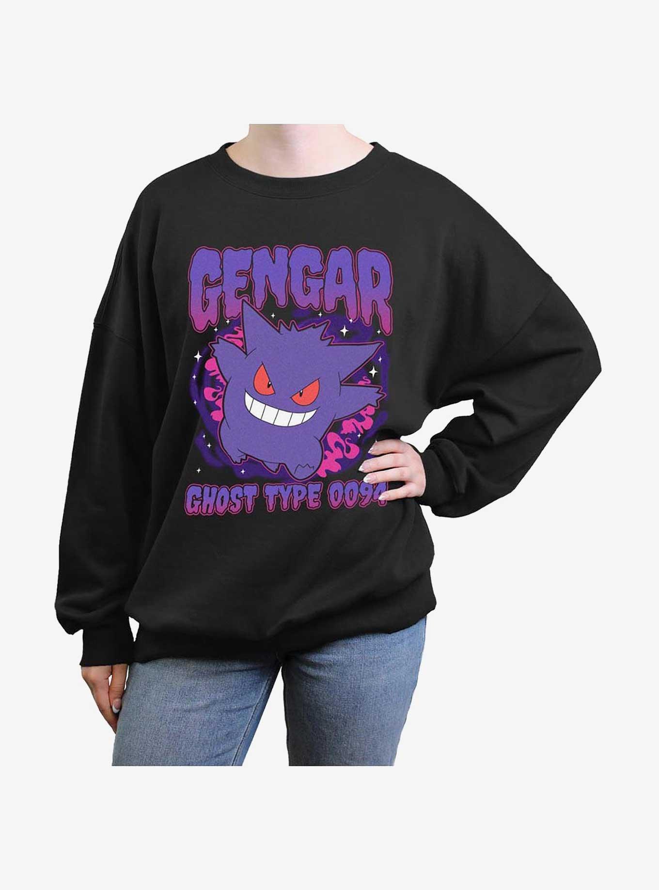 Pokemon Gengar Shadow Pokemon Girls Oversized Sweatshirt, , hi-res