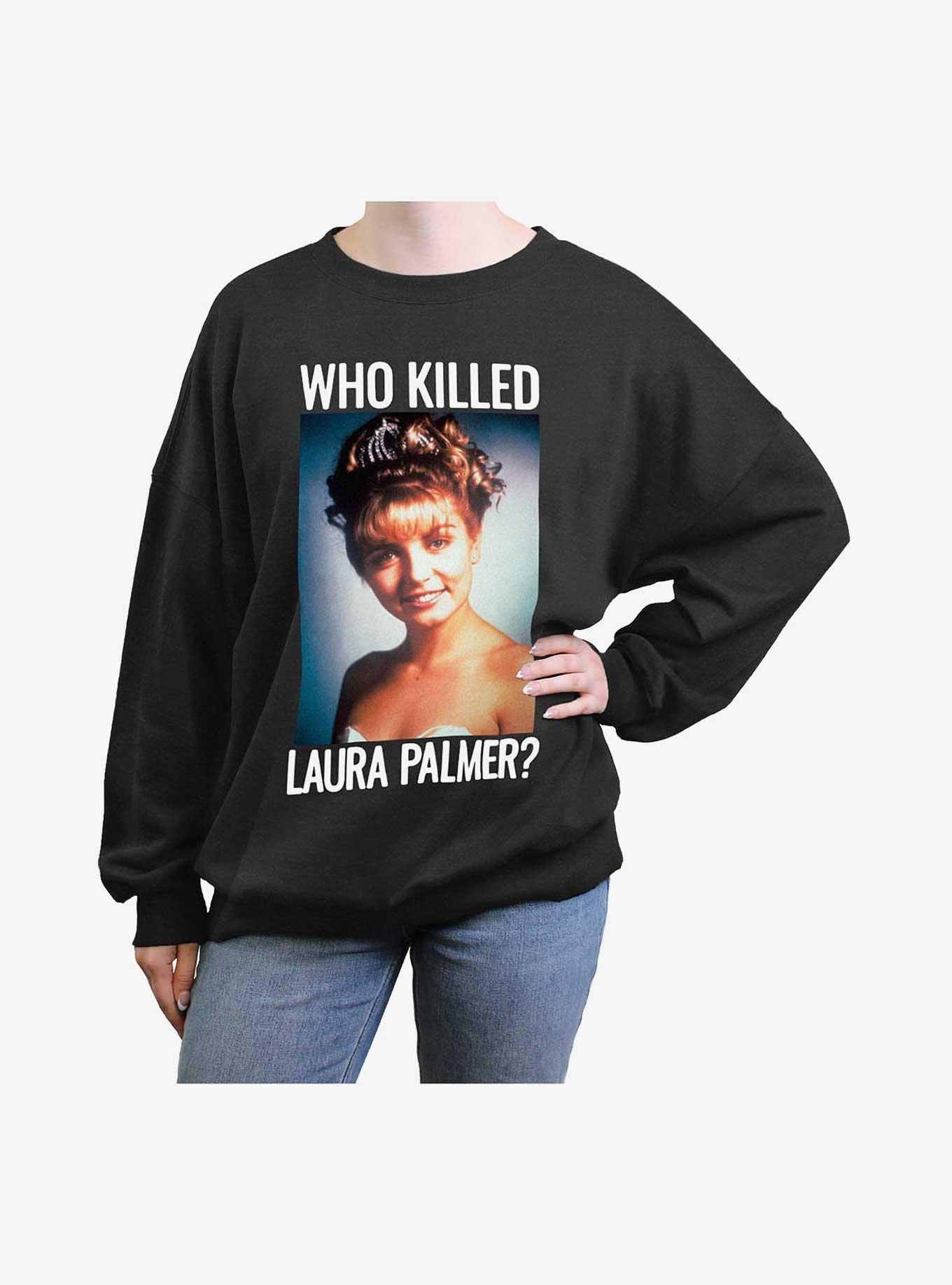Twin Peaks Laura Palmer Missing Poster Girls Oversized Sweatshirt