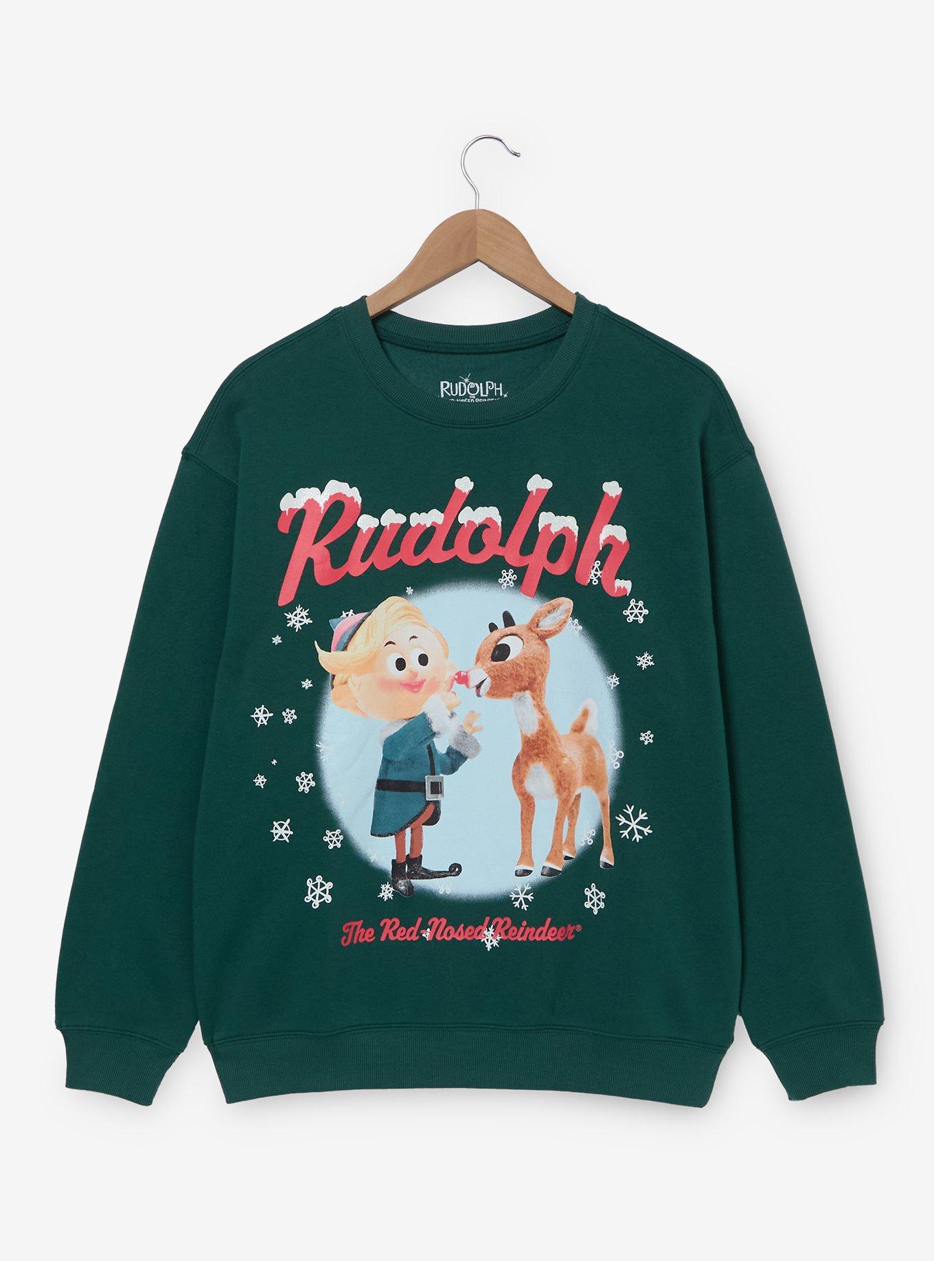 Rudolph The Red-Nosed Reindeer Hermey & Rudolph Women's Crewneck - BoxLunch Exclusive, , hi-res