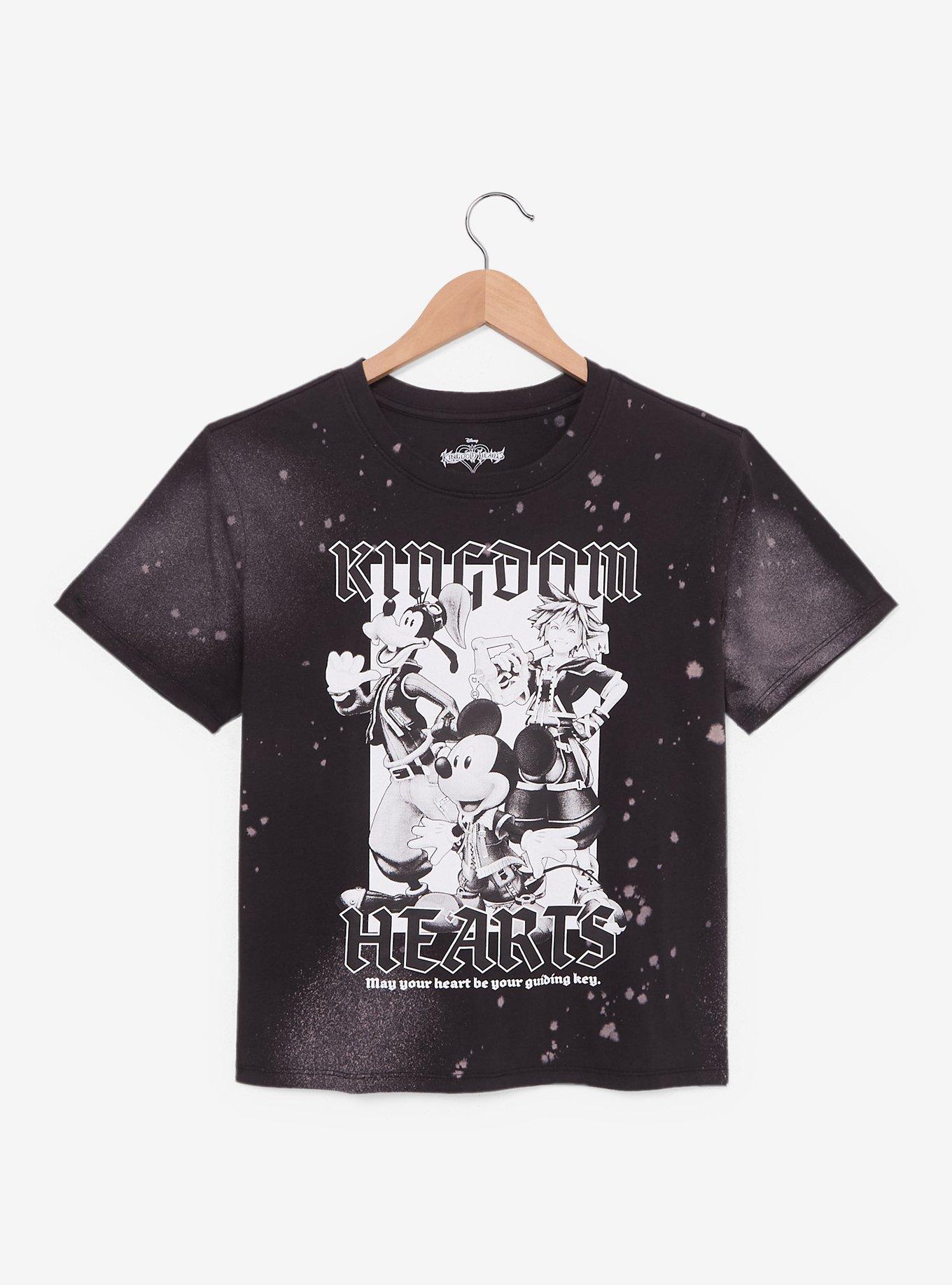 Kingdom Hearts Trio Cropped Women's T-Shirt — BoxLunch Exclusive, , hi-res