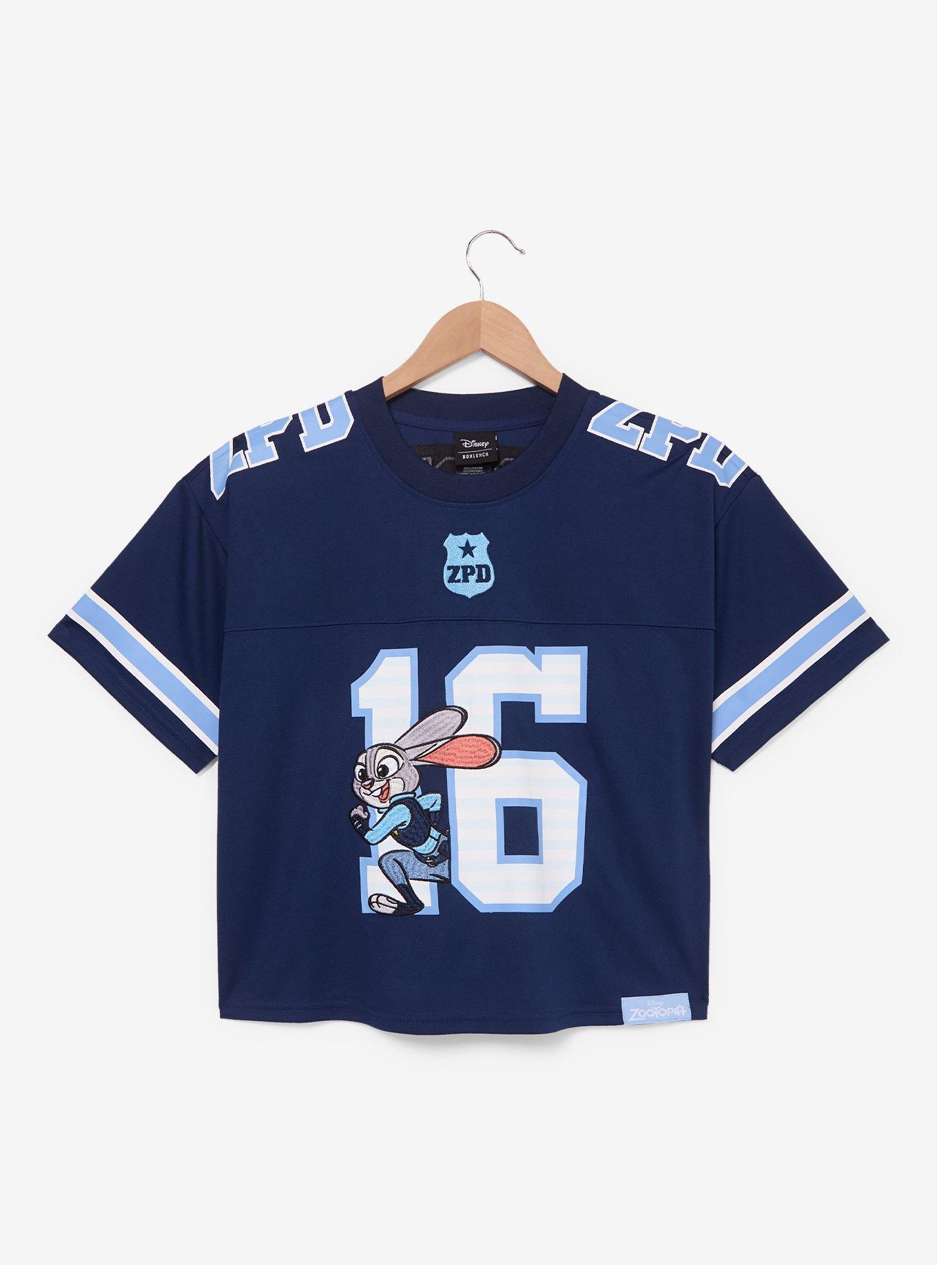 Disney Zootopia Judy Hopps Women's Cropped Football Jersey - BoxLunch Exclusive, , hi-res