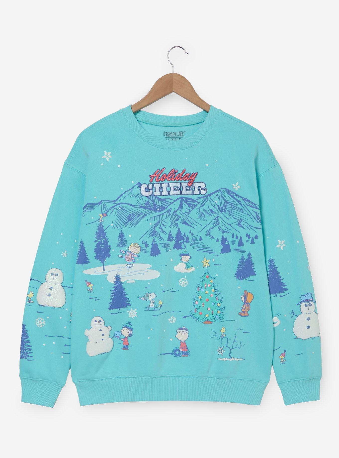 Peanuts Holiday Cheer Scene Women's Crewneck - BoxLunch Exclusive, , hi-res