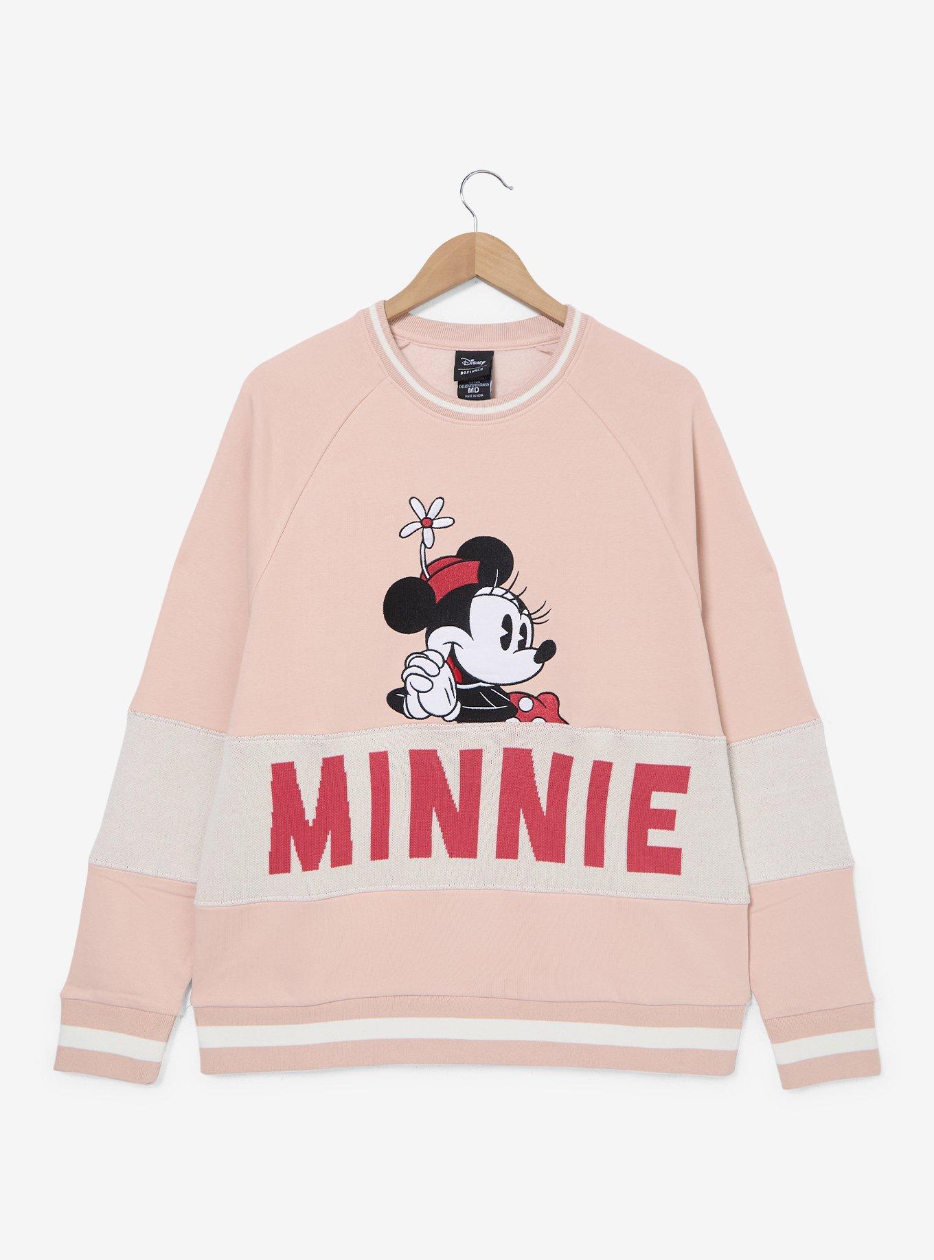 Disney Minnie Mouse Panel Crewneck - BoxLunch Exclusive, , hi-res
