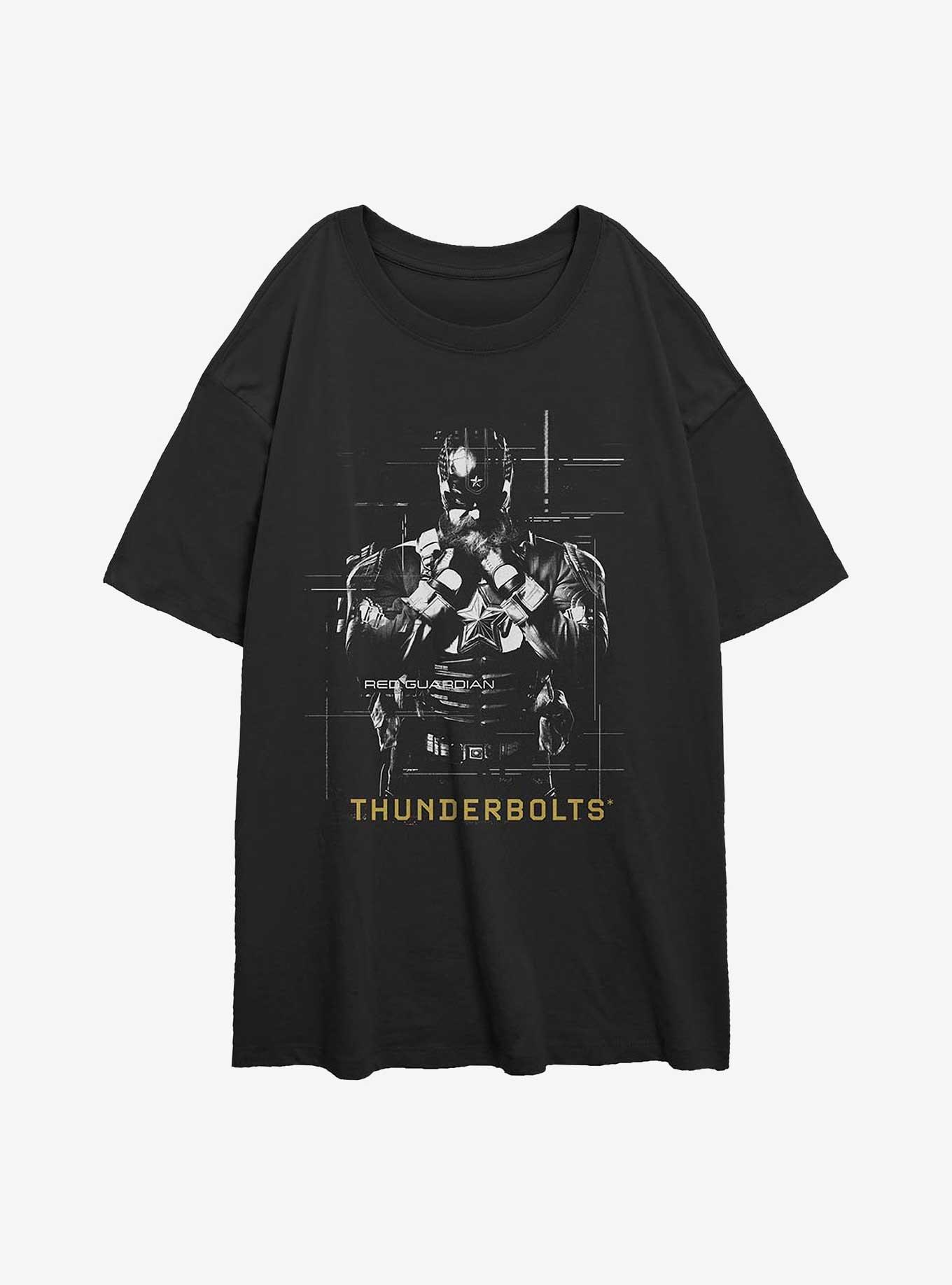 Marvel Thunderbolts* Red Guardian Silhouette Girls Overiszed T-Shirt, BLACK, hi-res