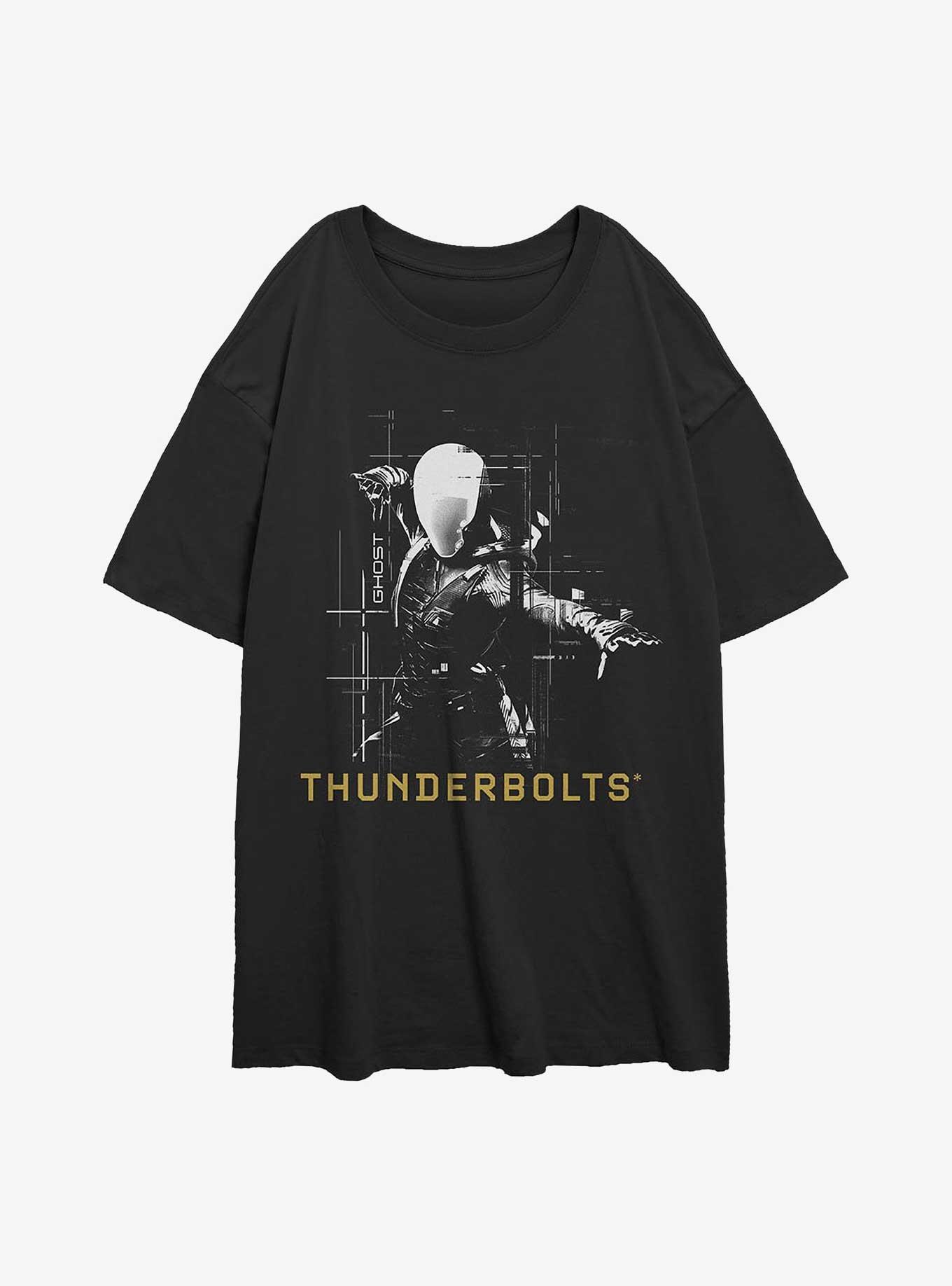 Marvel Thunderbolts* Ghost Silhouette Girls Overiszed T-Shirt, BLACK, hi-res