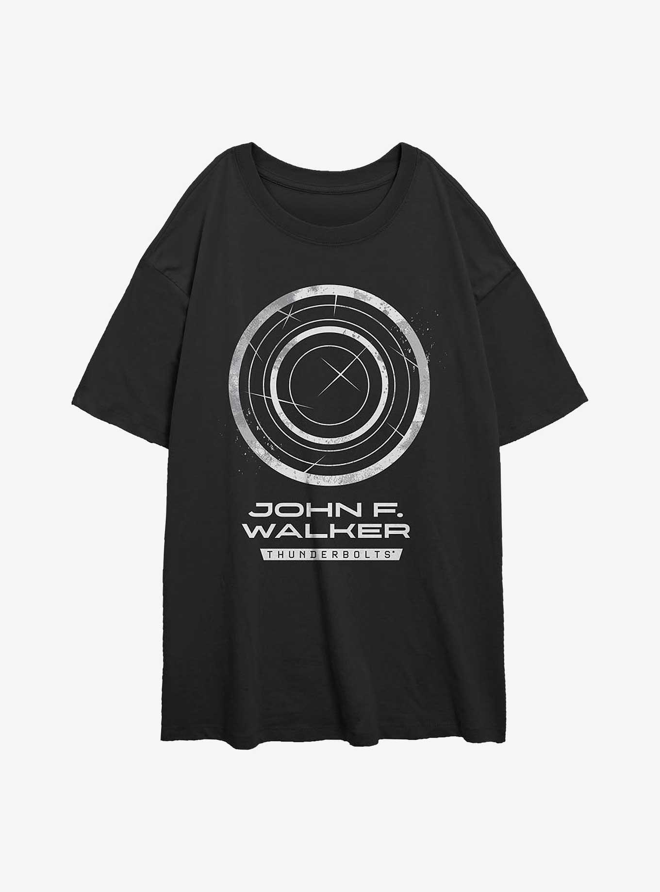 Marvel Thunderbolts* John Walker U.S. Agent Logo Girls Overiszed T-Shirt, BLACK, hi-res
