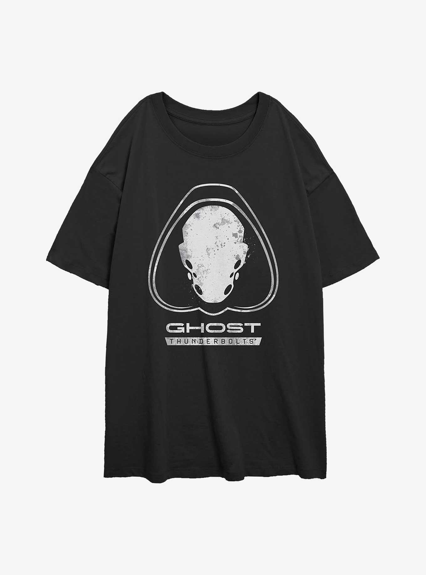 Marvel Thunderbolts* Ghost Logo Girls Overiszed T-Shirt