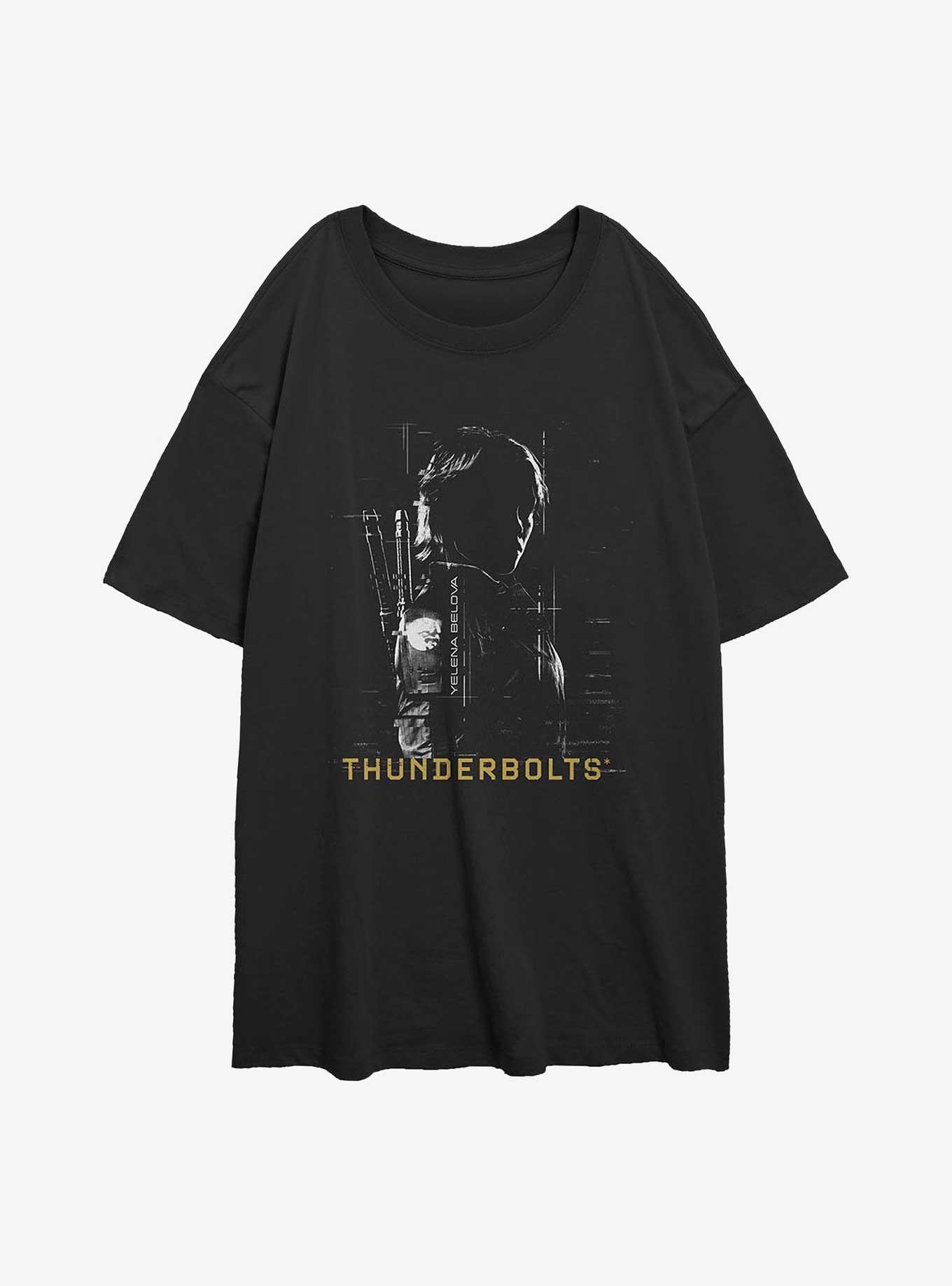 Marvel Thunderbolts* Yelena Silhouette Girls Overiszed T-Shirt, BLACK, hi-res