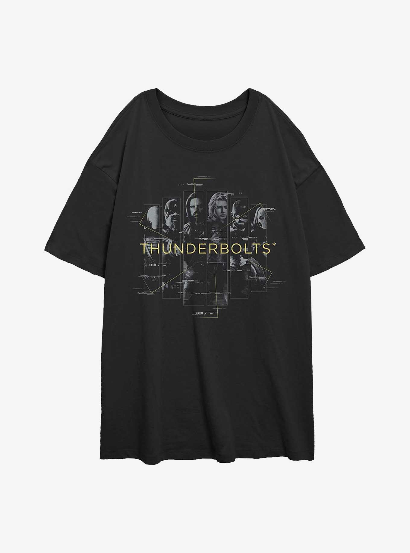 Marvel Thunderbolts* Team Members Girls Overiszed T-Shirt, BLACK, hi-res