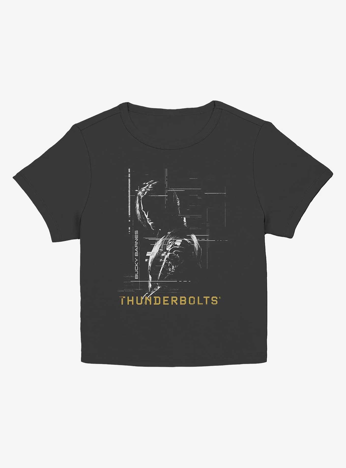 Marvel Thunderbolts* Bucky Barnes Winter Soldier Silhouette Girls Baby T-Shirt, BLACK, hi-res
