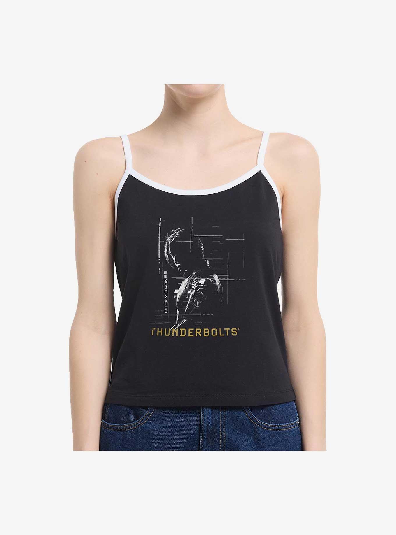 Marvel Thunderbolts* Bucky Barnes Winter Soldier Silhouette Girls Cami Tank, BLACK, hi-res