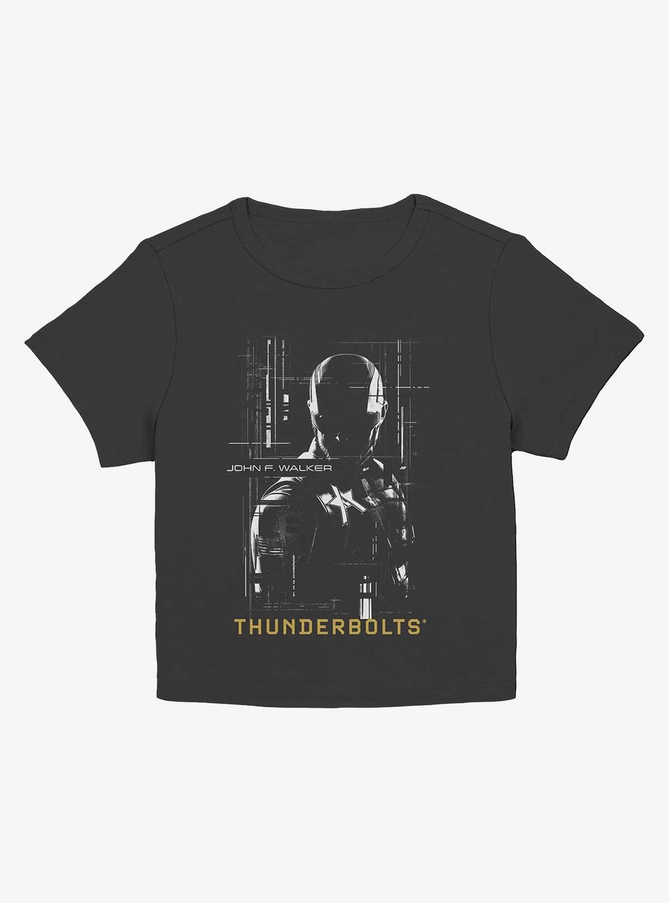 Marvel Thunderbolts* John Walker U.S. Agent Silhouette Girls Baby T-Shirt, BLACK, hi-res