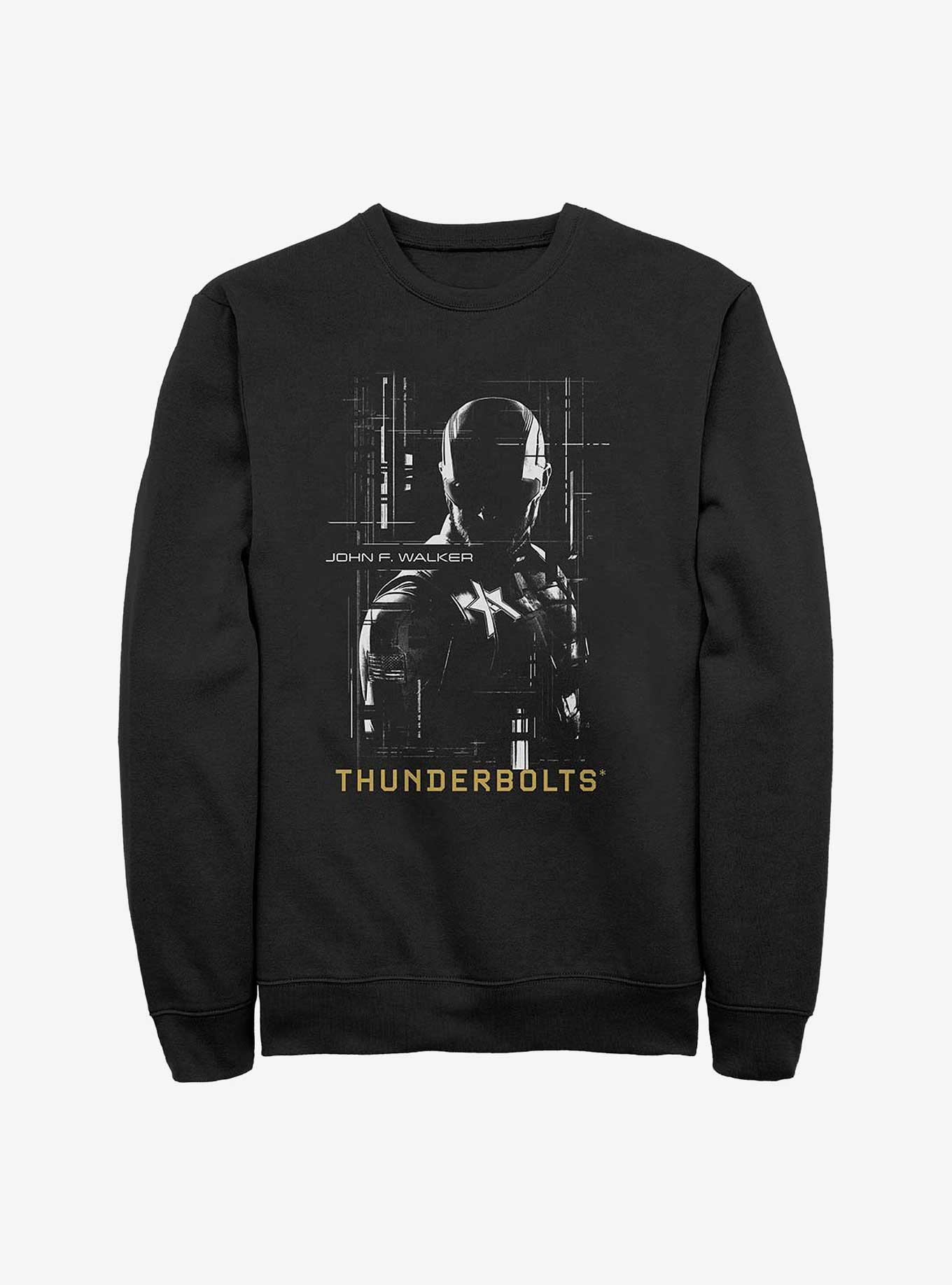 Marvel Thunderbolts* John Walker U.S. Agent Silhouette Sweatshirt, BLACK, hi-res