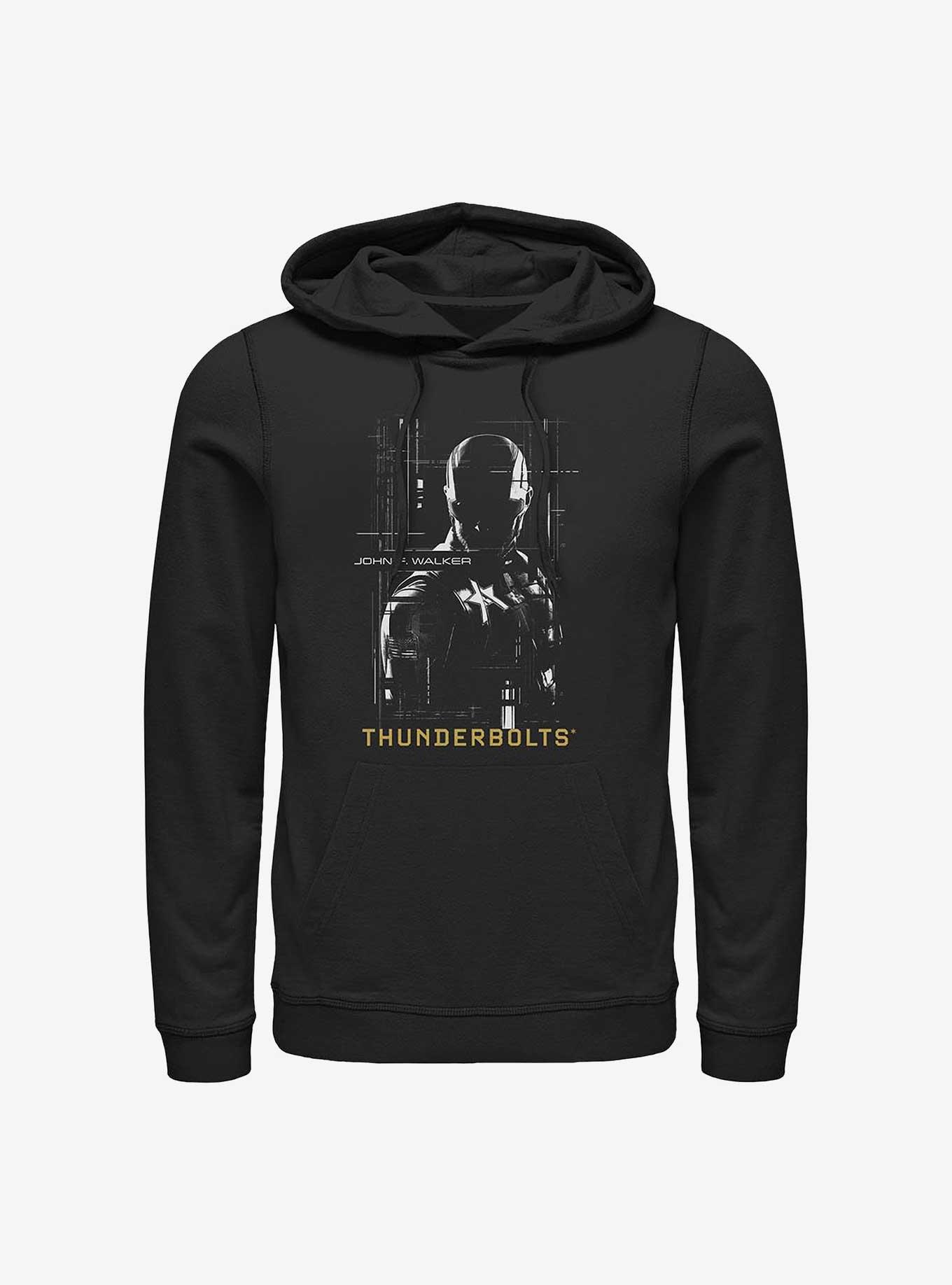 Marvel Thunderbolts* John Walker U.S. Agent Silhouette Hoodie, BLACK, hi-res