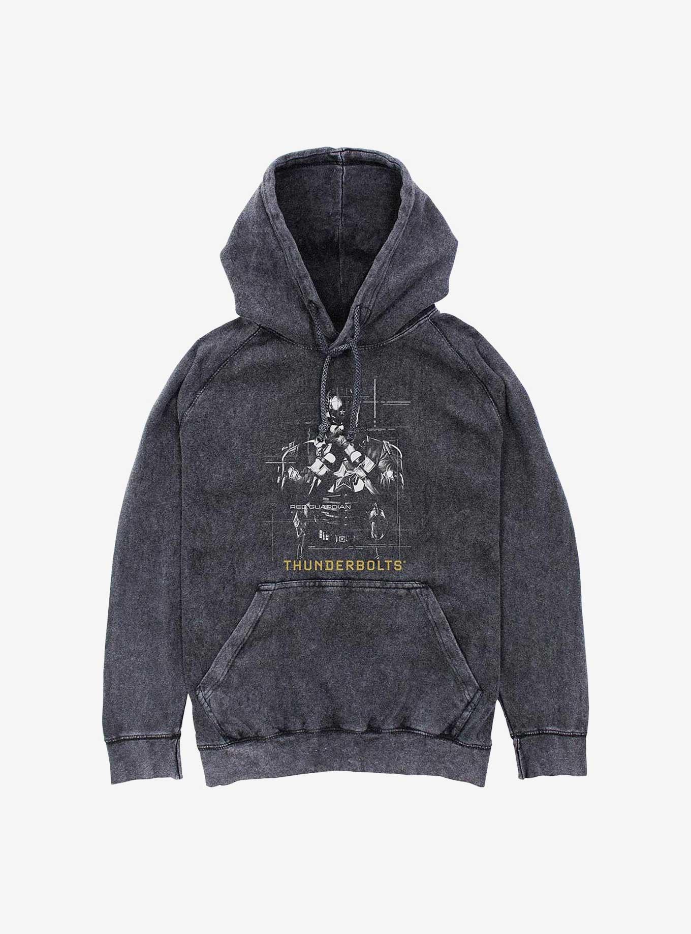 Marvel Thunderbolts* Red Guardian Silhouette Mineral Wash Hoodie, BLACK, hi-res