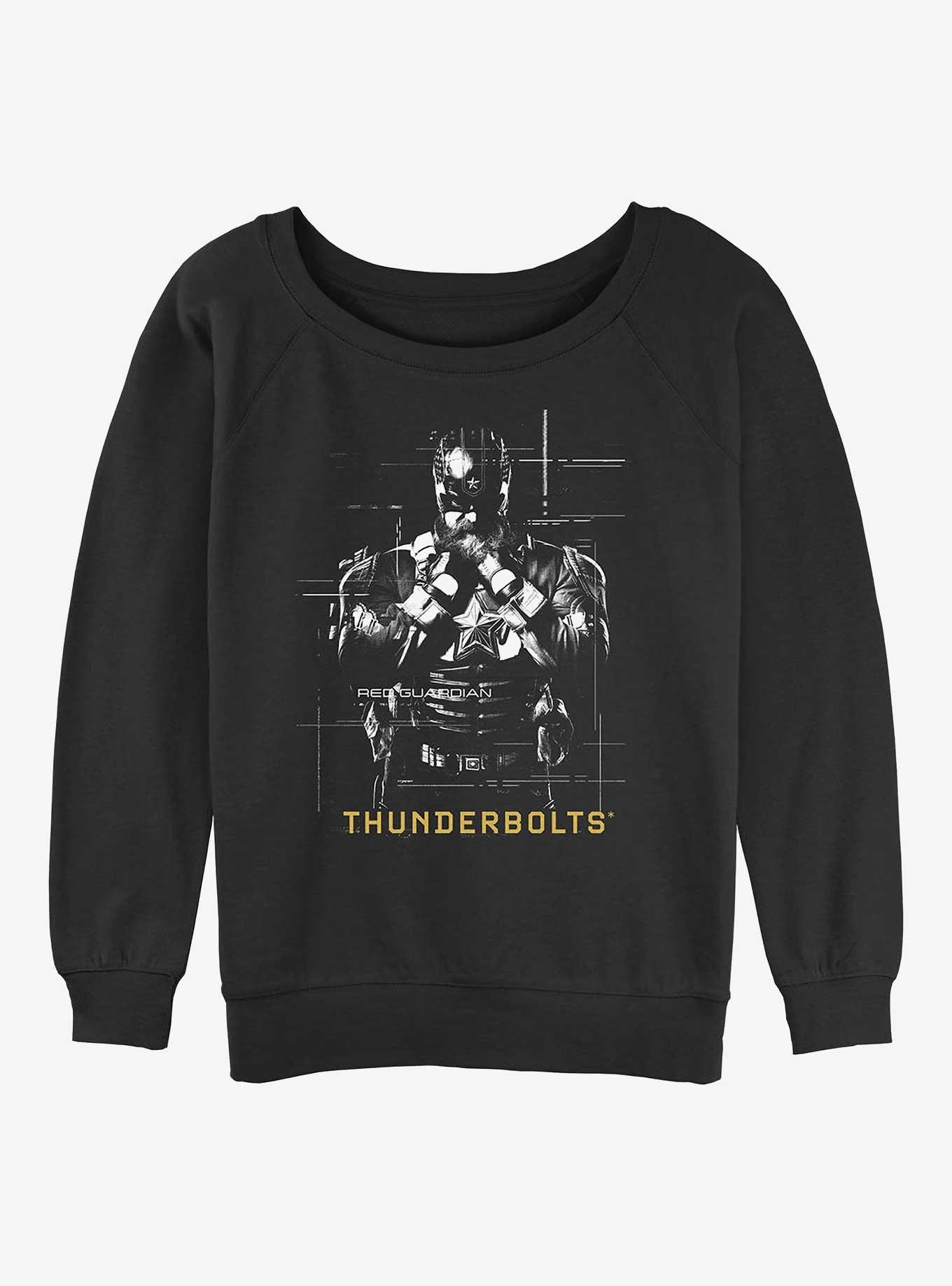 Marvel Thunderbolts* Red Guardian Silhouette Girls Slouchy Sweatshirt, BLACK, hi-res
