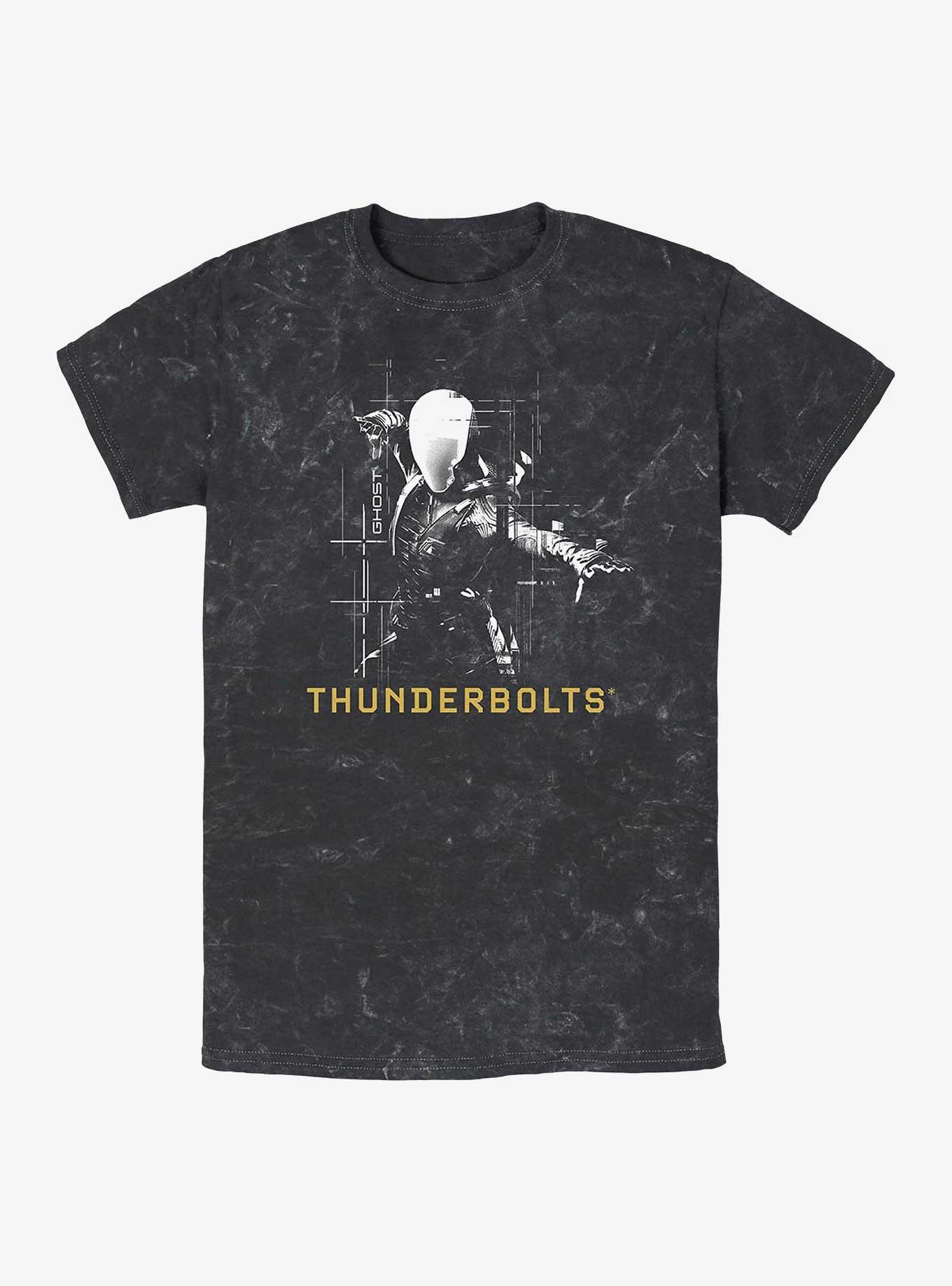 Marvel Thunderbolts* Ghost Silhouette Mineral Wash T-Shirt, BLACK, hi-res