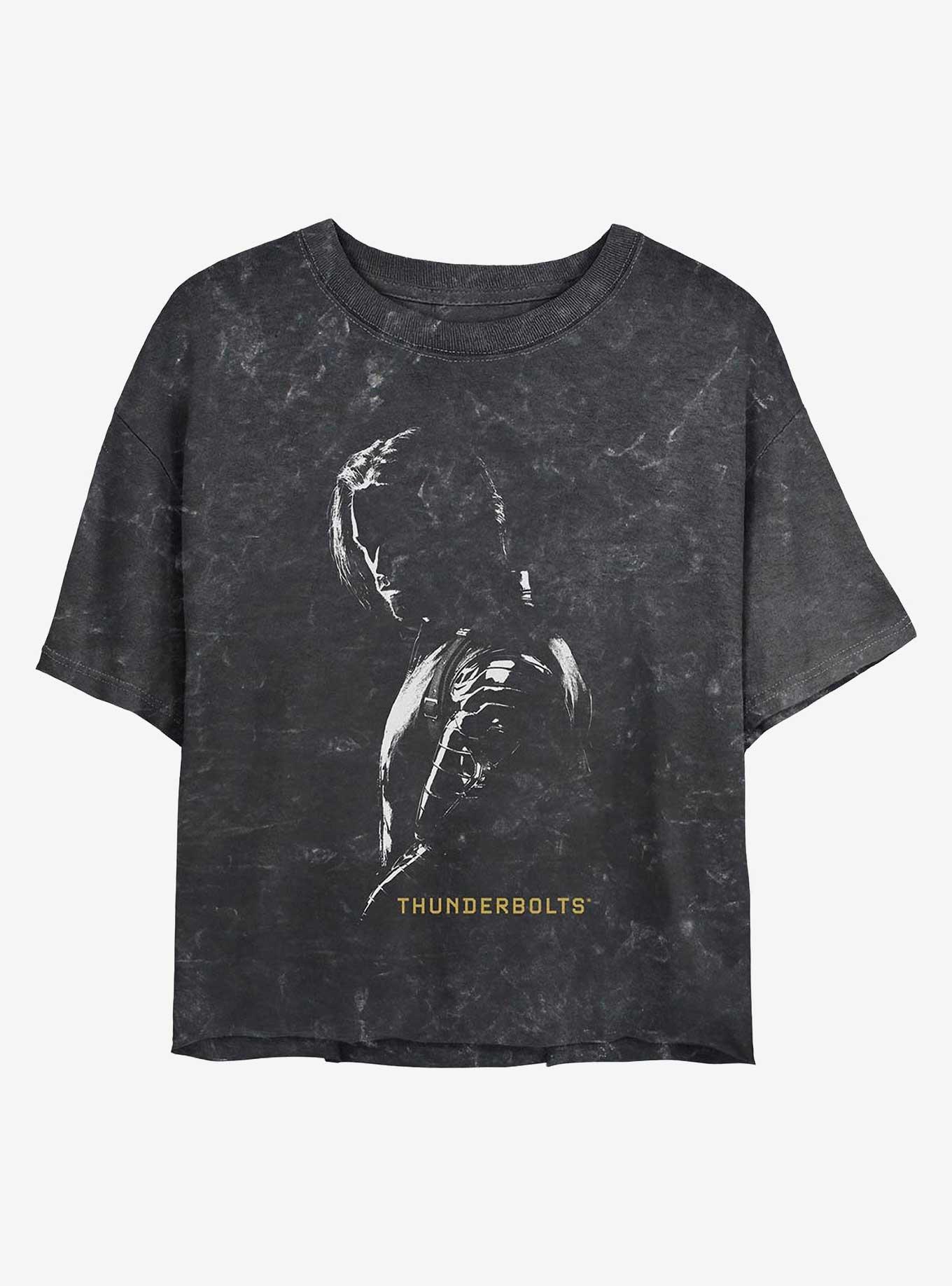 Marvel Thunderbolts* Bucky Barnes Winer Solider In Shadows Girls Mineral Wash Crop T-Shirt, , hi-res