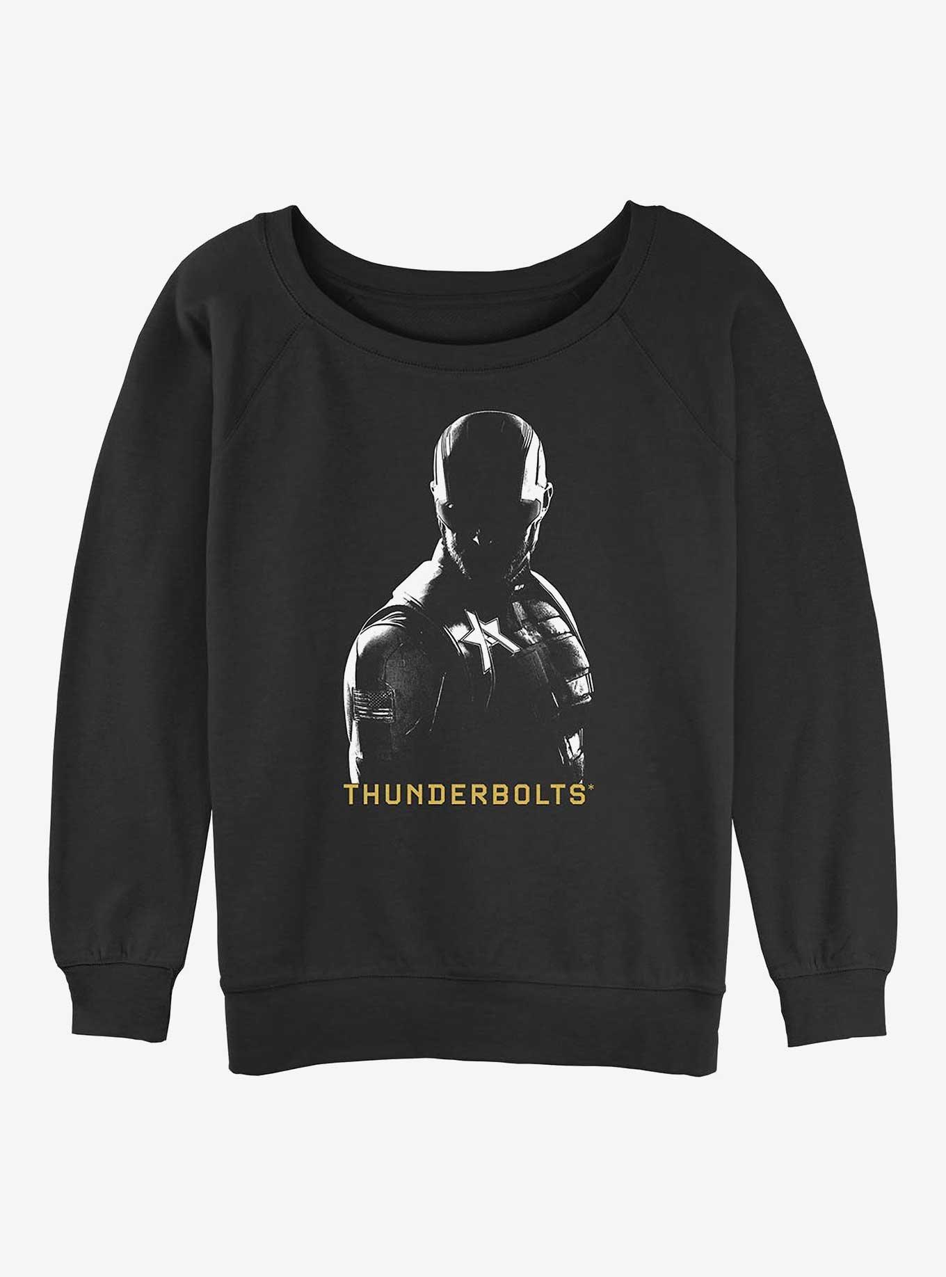 Marvel Thunderbolts* John Walker U.S. Agent In Shadows Girls Slouchy Sweatshirt, BLACK, hi-res