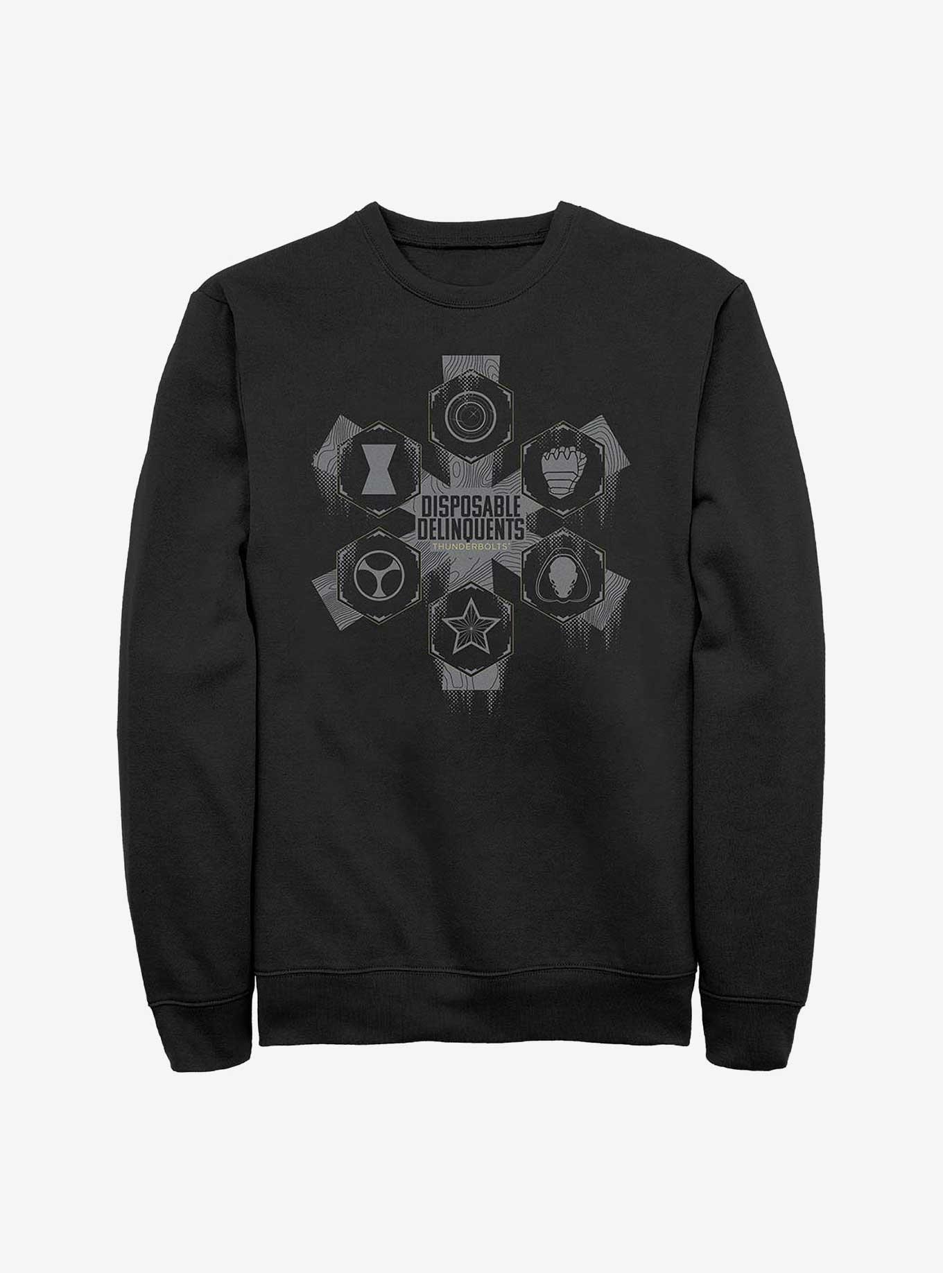 Marvel Thunderbolts* Disposable Delinquents Logos Sweatshirt, , hi-res