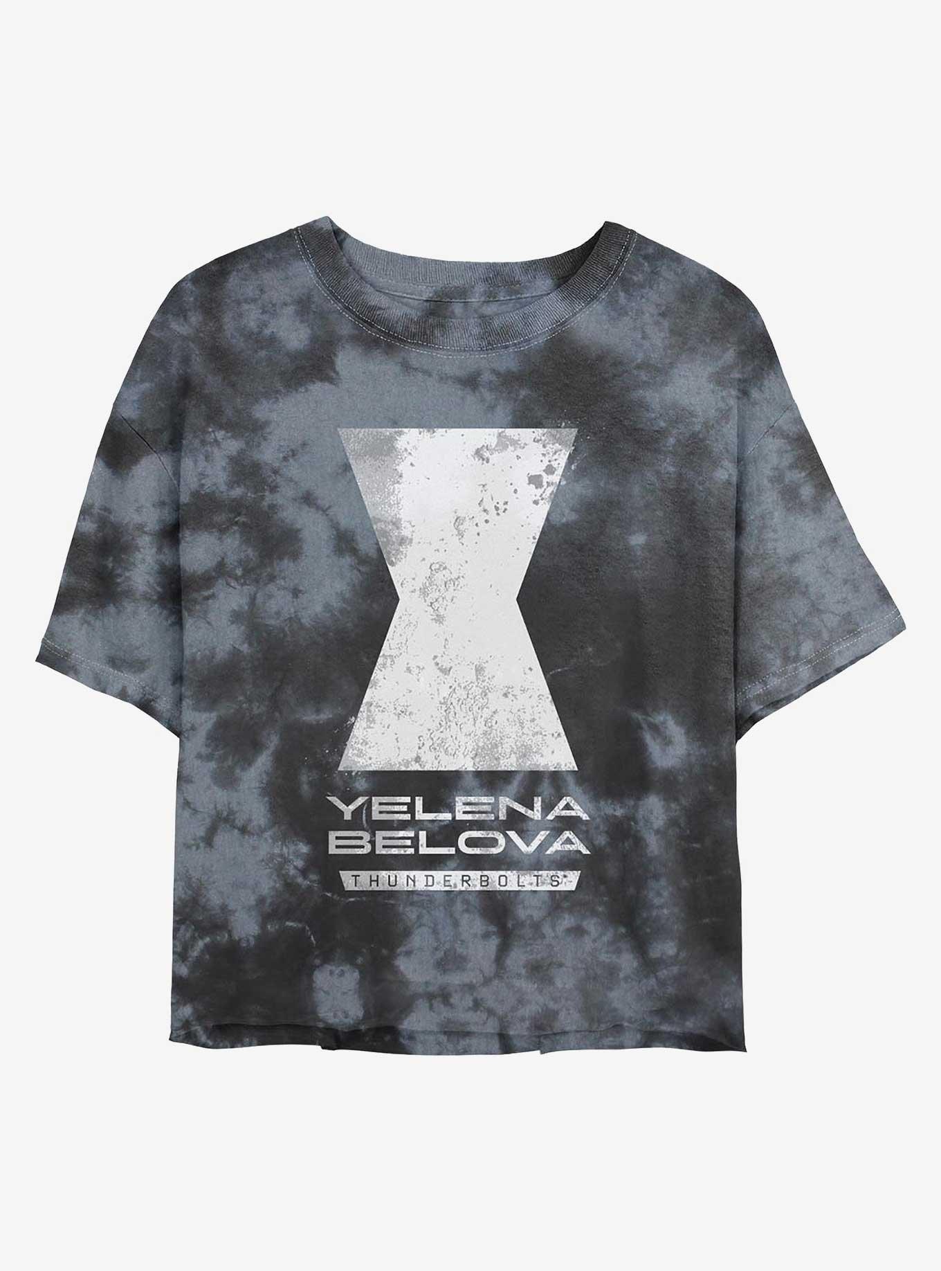 Marvel Thunderbolts* Yelena Belova Logo Girls Tie-Dye Crop T-Shirt, , hi-res