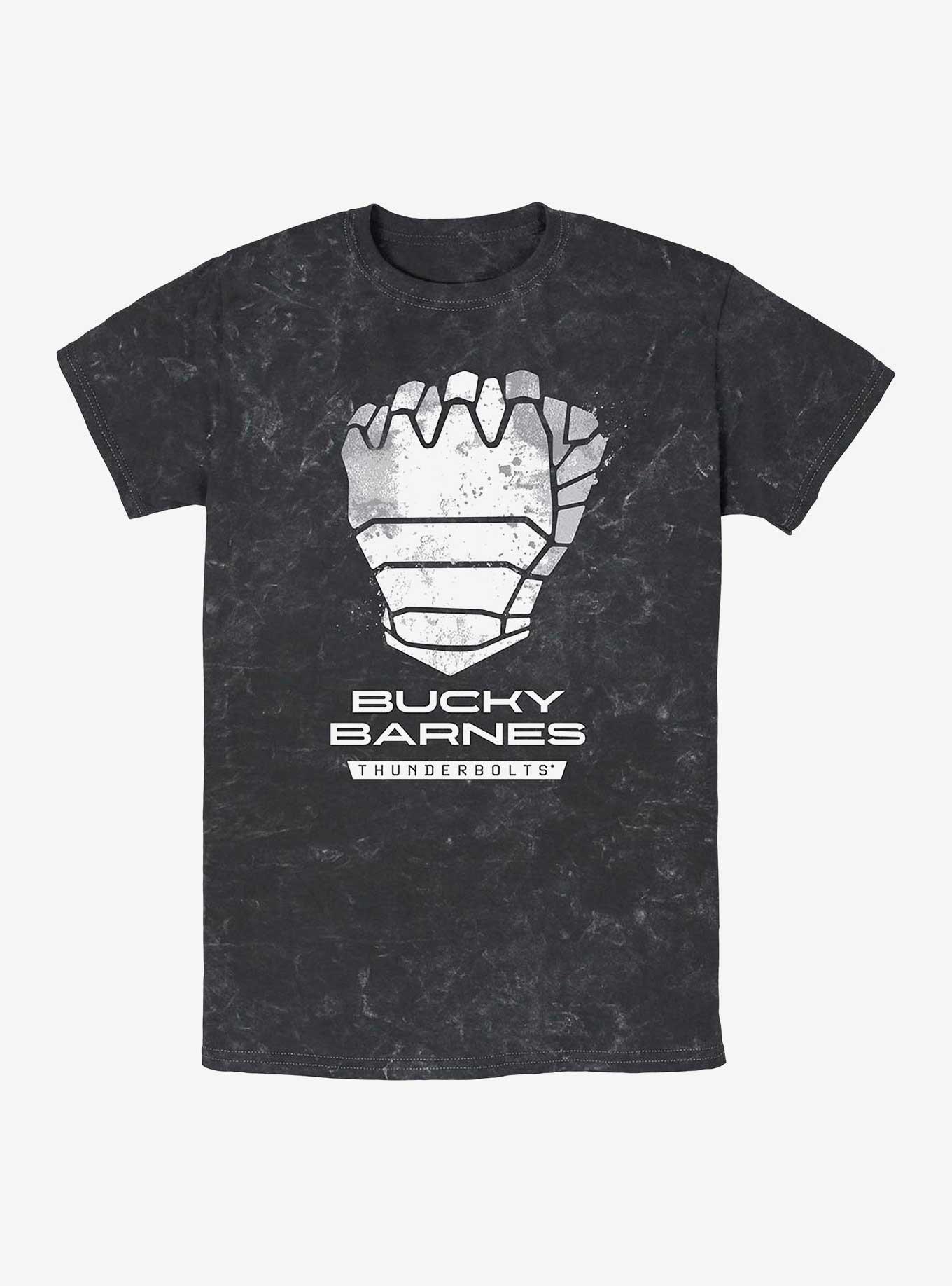 Marvel Thunderbolts* Bucky Barnes Winter Soldier Logo Mineral Wash T-Shirt, BLACK, hi-res