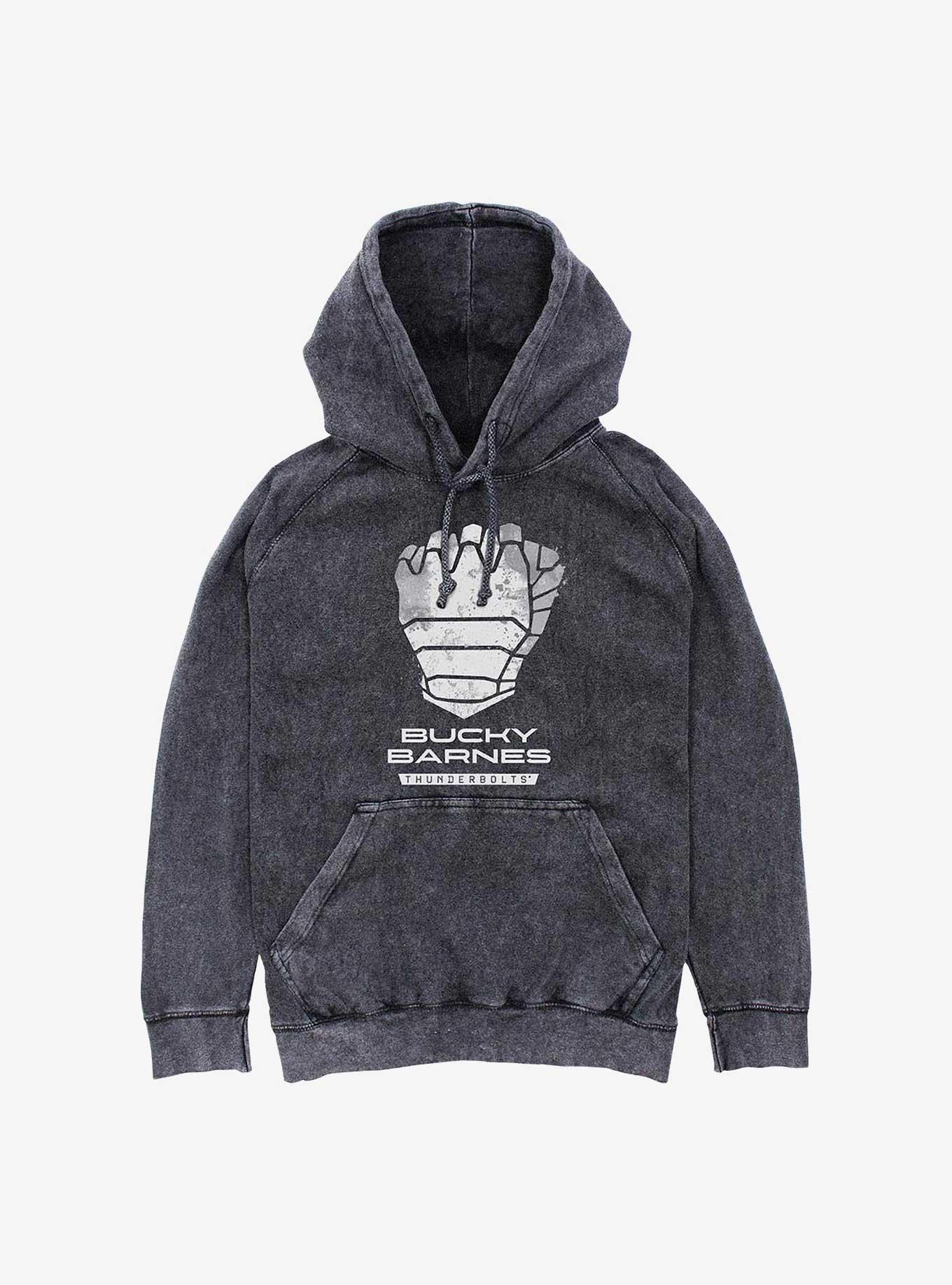 Marvel Thunderbolts* Bucky Barnes Winter Soldier Logo Mineral Wash Hoodie, , hi-res