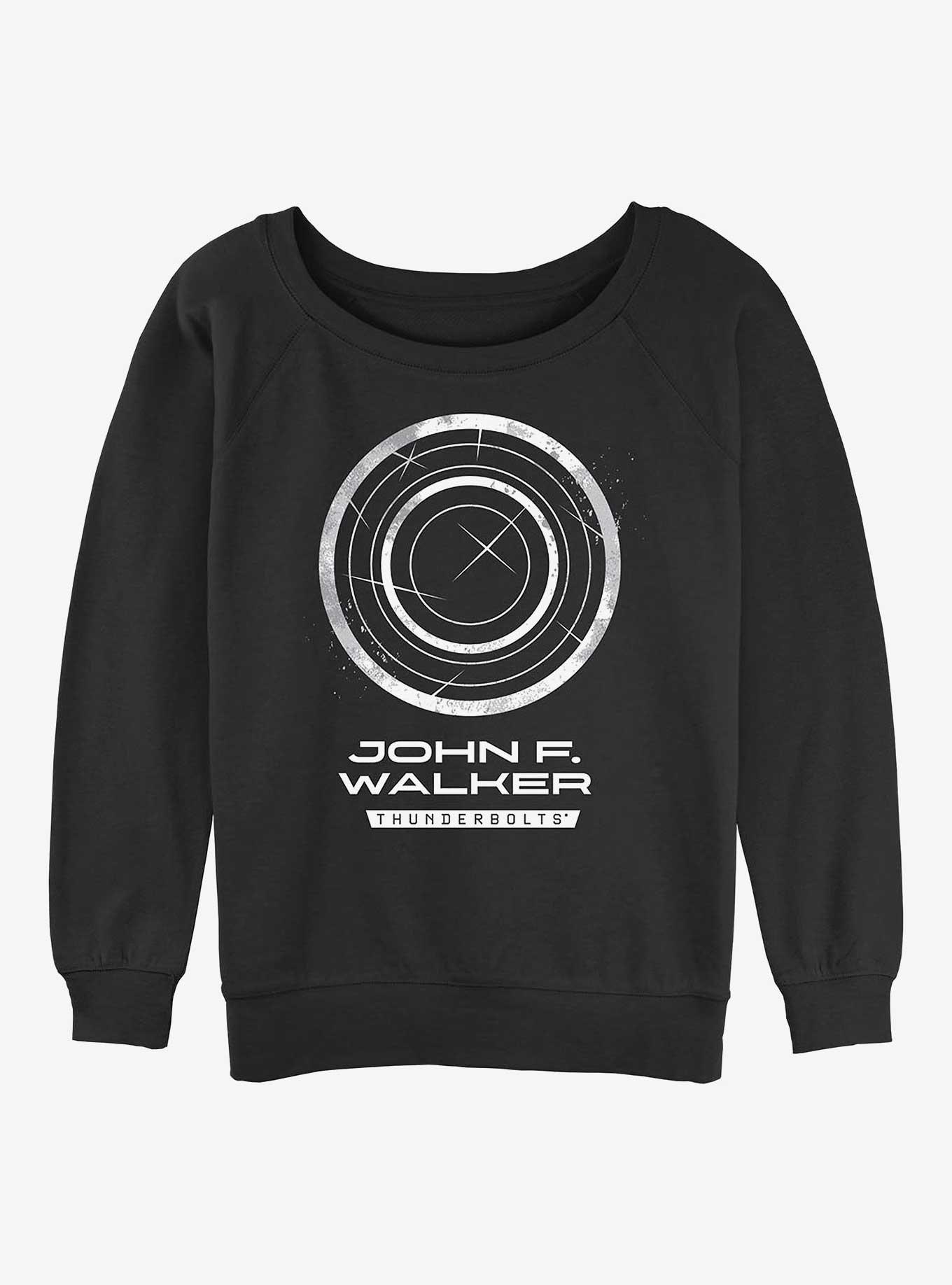 Marvel Thunderbolts* John Walker U.S. Agent Logo Girls Slouchy Sweatshirt, BLACK, hi-res