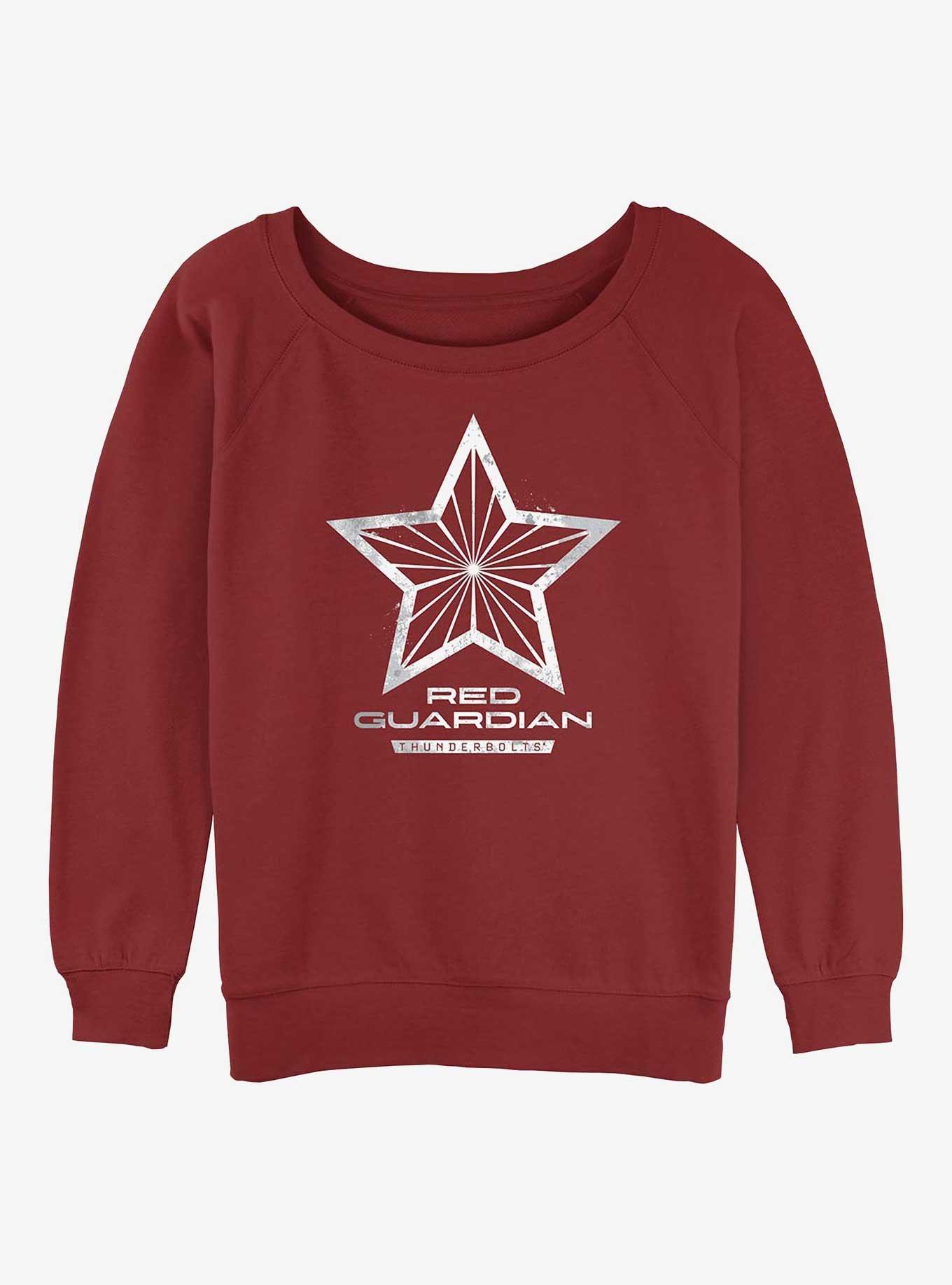Marvel Thunderbolts* Red Guardian Logo Girls Slouchy Sweatshirt, SCARLET, hi-res