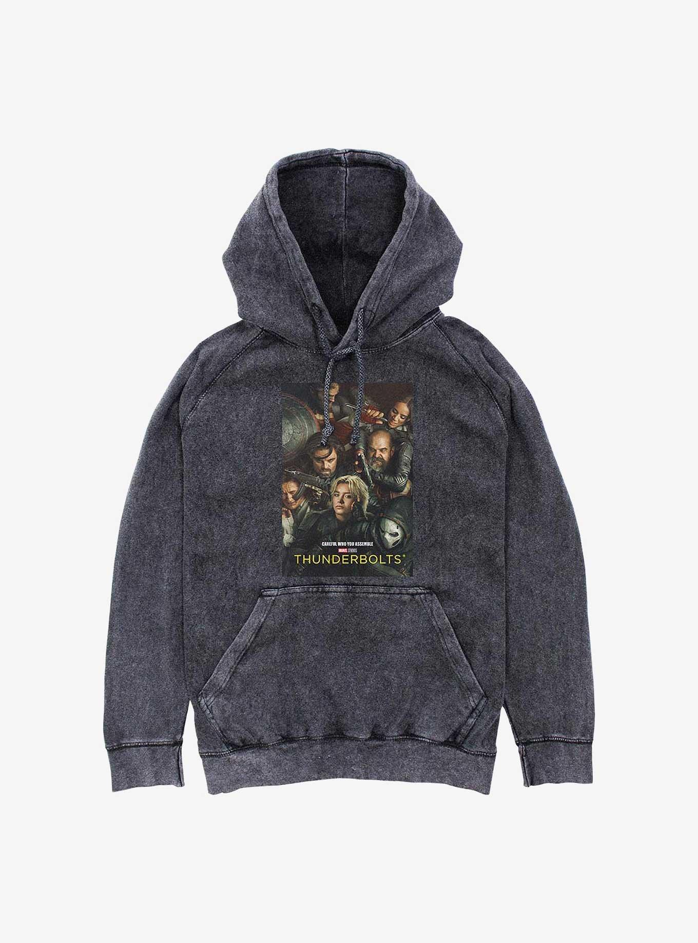 Marvel Thunderbolts* Team Poster Mineral Wash Hoodie, , hi-res