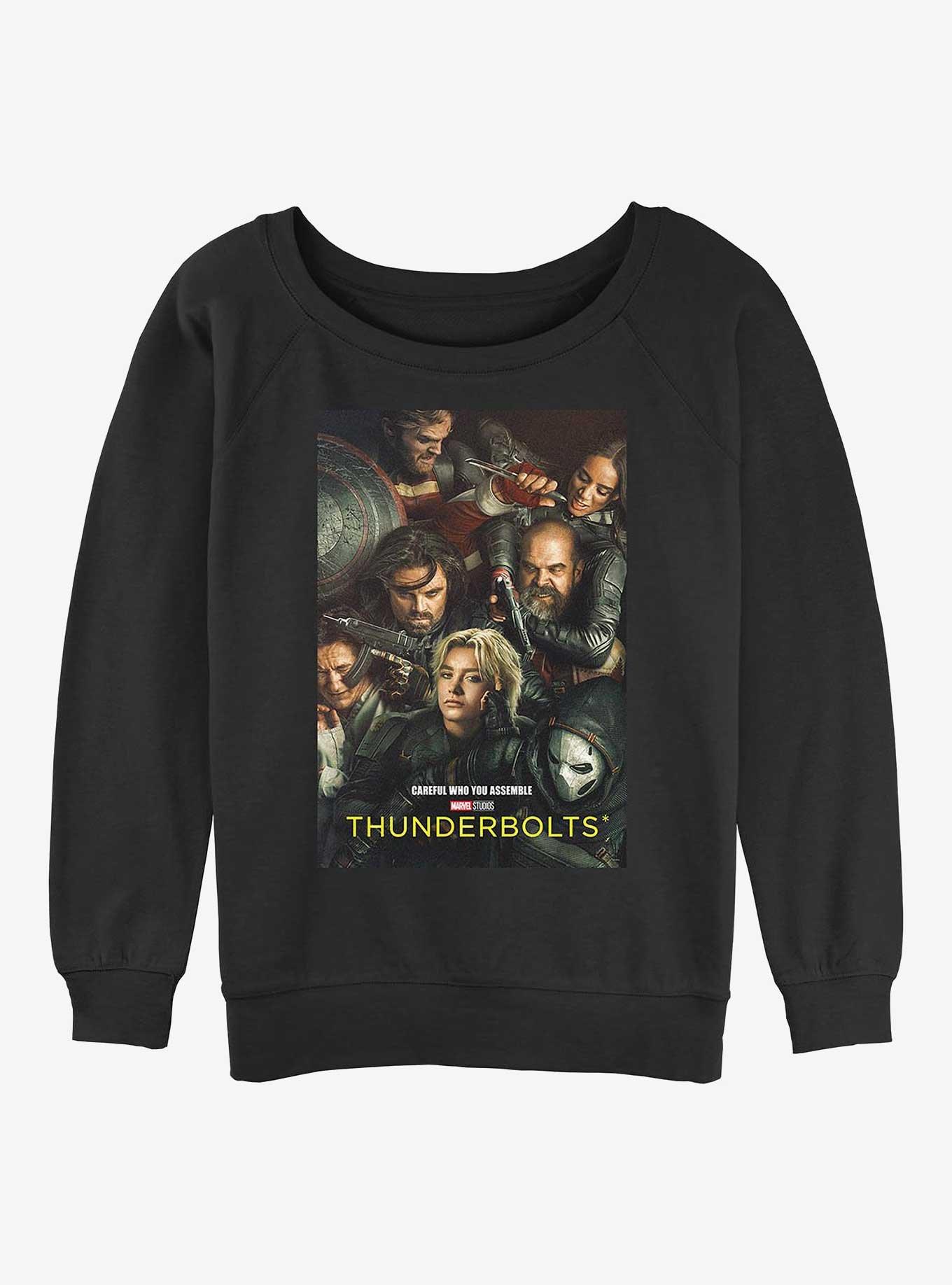 Marvel Thunderbolts* Team Poster Girls Slouchy Sweatshirt, BLACK, hi-res