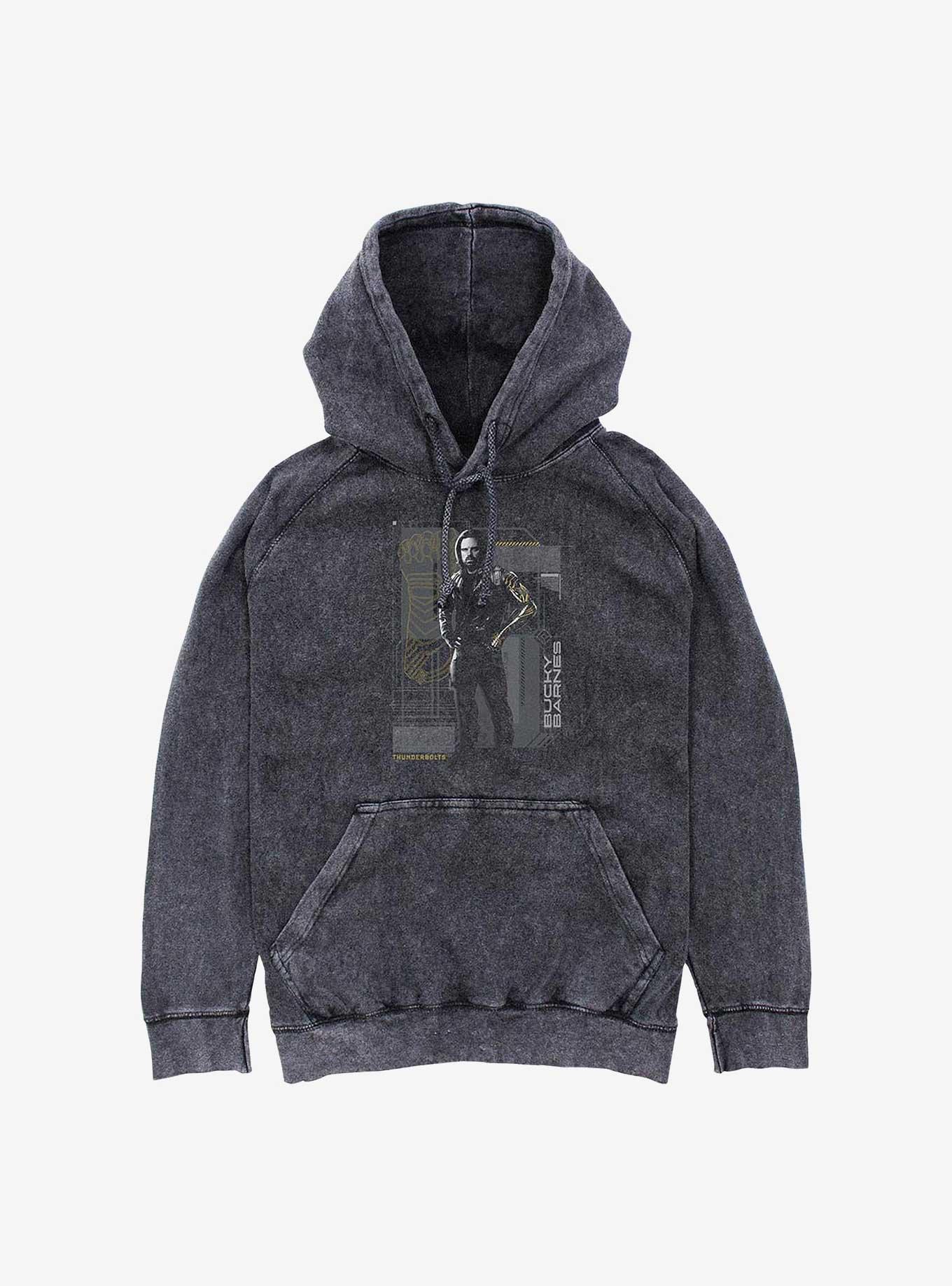 Marvel Thunderbolts* Bucky Barnes Winter Soldier Pose Mineral Wash Hoodie, , hi-res