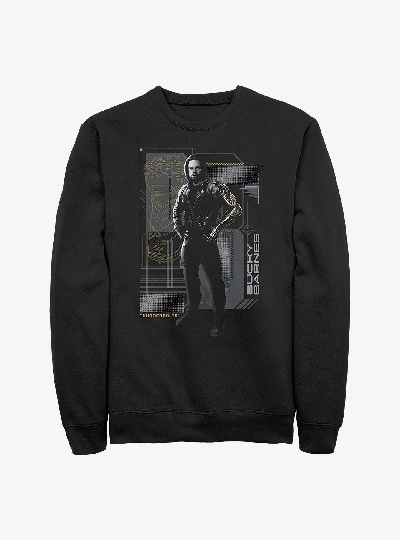 Marvel Thunderbolts* Bucky Barnes Winter Soldier Pose Sweatshirt, BLACK, hi-res