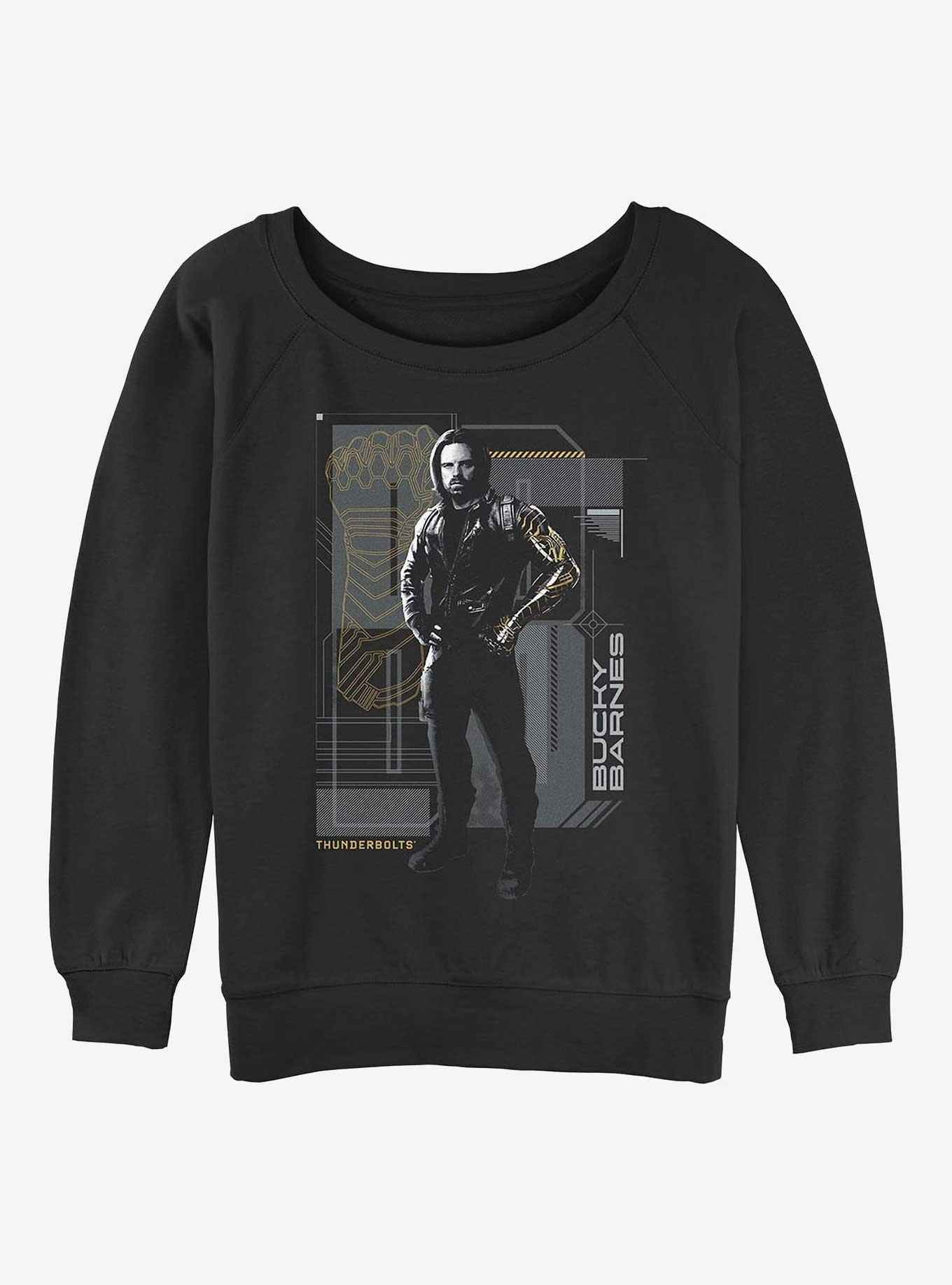 Marvel Thunderbolts* Bucky Barnes Winter Soldier Pose Girls Slouchy Sweatshirt
