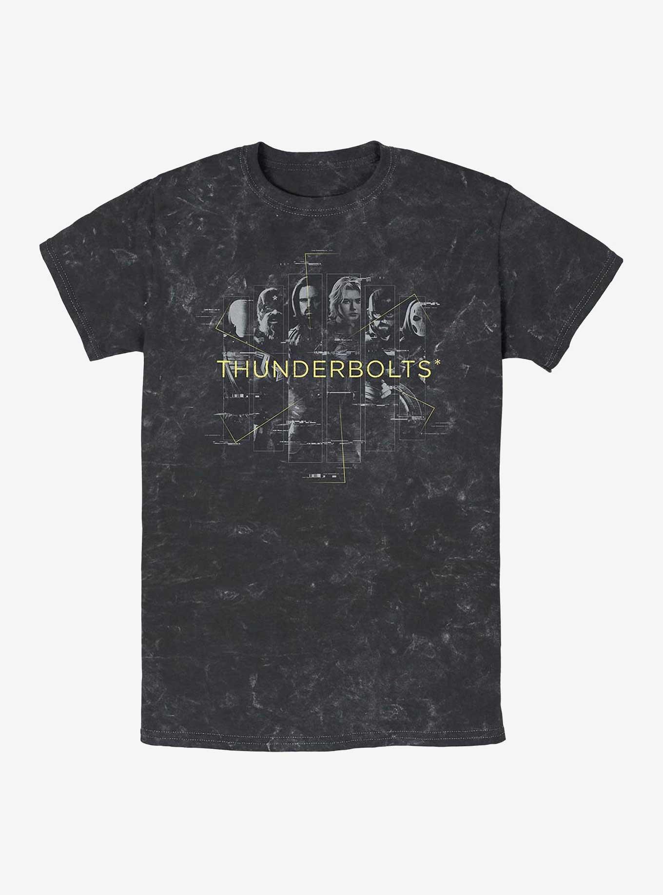 Marvel Thunderbolts* Team Members Mineral Wash T-Shirt, BLACK, hi-res