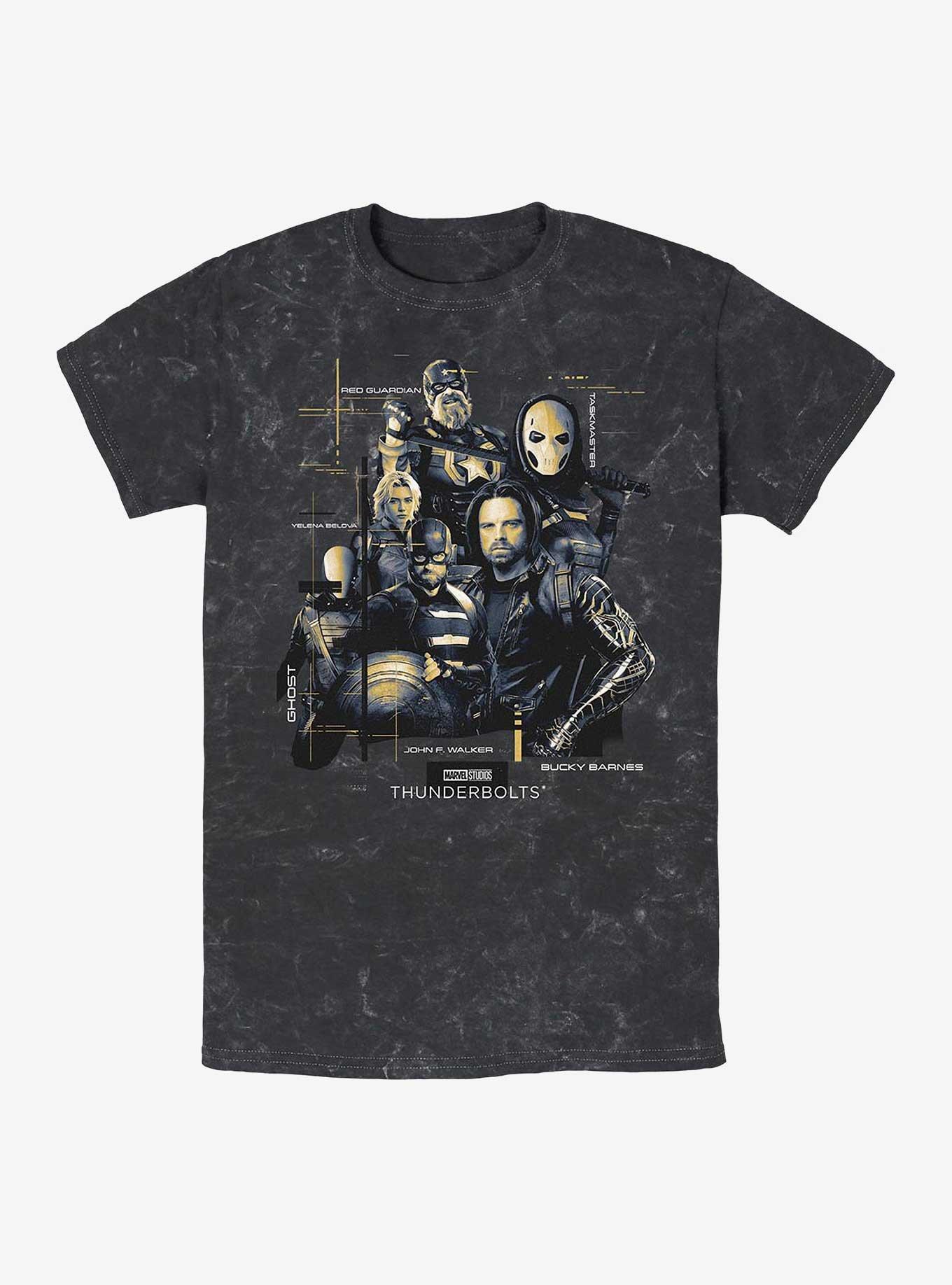 Marvel Thunderbolts* Team Pose Mineral Wash T-Shirt, BLACK, hi-res