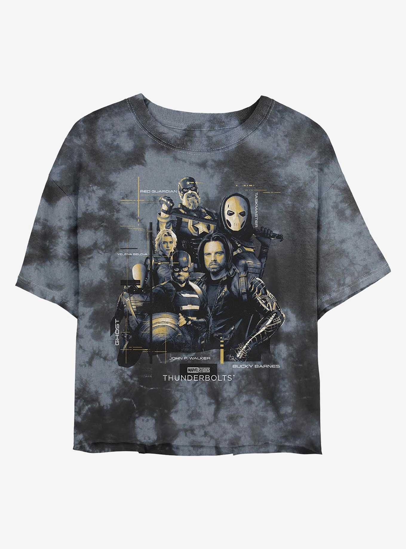 Marvel Thunderbolts* Team Pose Girls Tie-Dye Crop T-Shirt, , hi-res