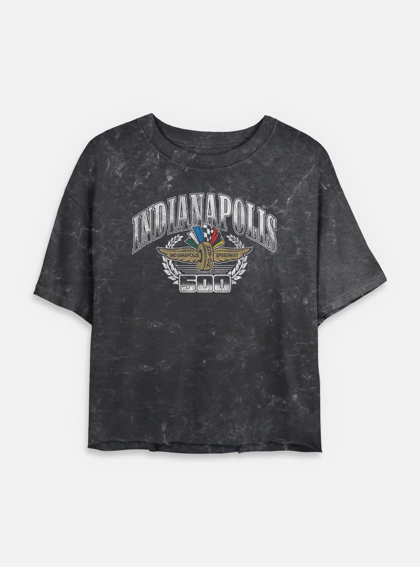 Indianapolis 500 Regal Crest Mineral Wash Womens Crop T-Shirt, , hi-res